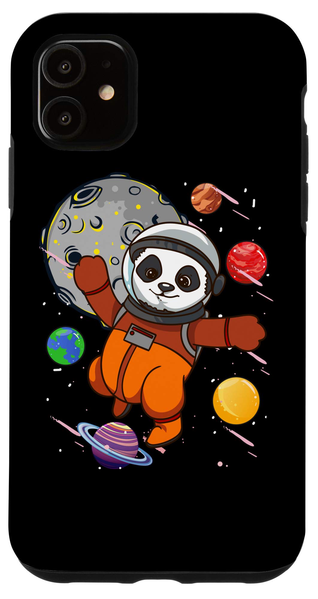 iPhone 11 Case - Astronaut Panda in Outer Space with Planets Design - Cute Panda Bear Cosmonaut Phone Cover for Protection & Style | Perfect for Space Enthusiasts & Panda Lovers