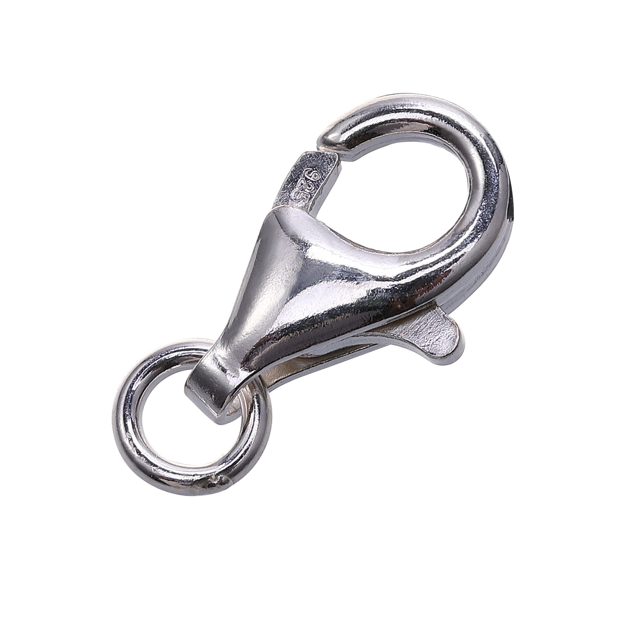 925 Sterling Silver Drop Shape Claw Clasp - 10x16mm (Sold Individually) - Perfect for DIY Jewelry Making, Necklace & Bracelet Repair, Beading Projects