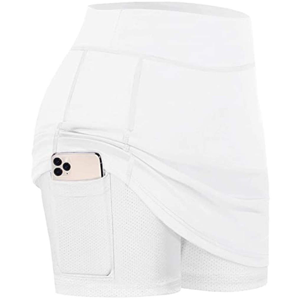 Ulanda Women's Active Stretchy Pleated Tennis Skirt - Athletic Skort for Running, Golf & Workout | Breathable Comfort for Sports & Casual Wear