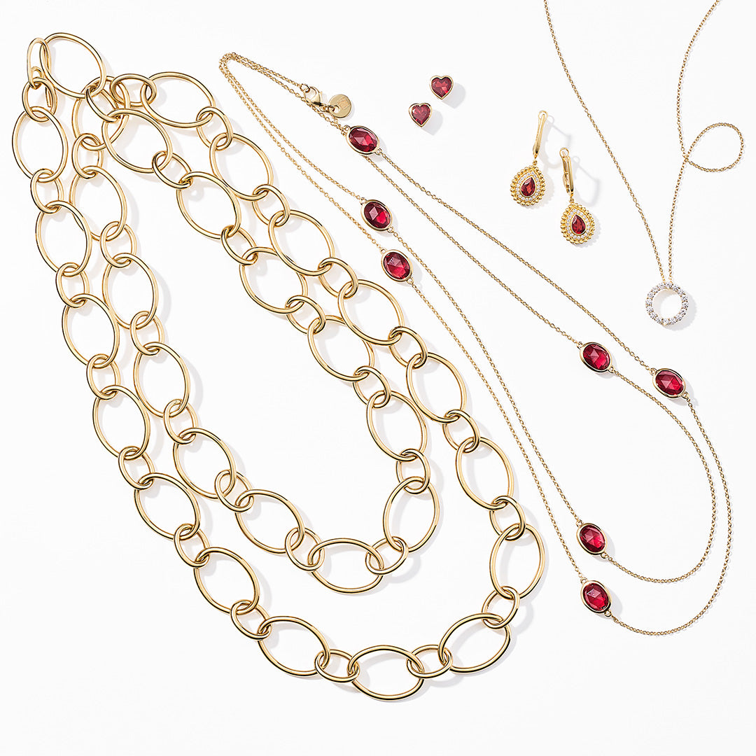 Elegant Opera Length Link Necklace for Women - 36 Inch Long Gold/Silver Chain Necklace for Evening Gowns, Formal Events & Special Occasions