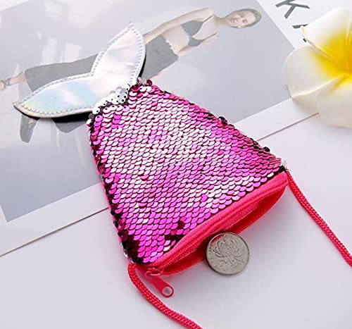 **Tera13 Mermaid Small Sling Bags for Kids - Stylish Mini Crossbody Bags with Sequins, Perfect for Birthday Gifts & Party Favors (3-Piece Set) - Great for School, Travel & Everyday Use**