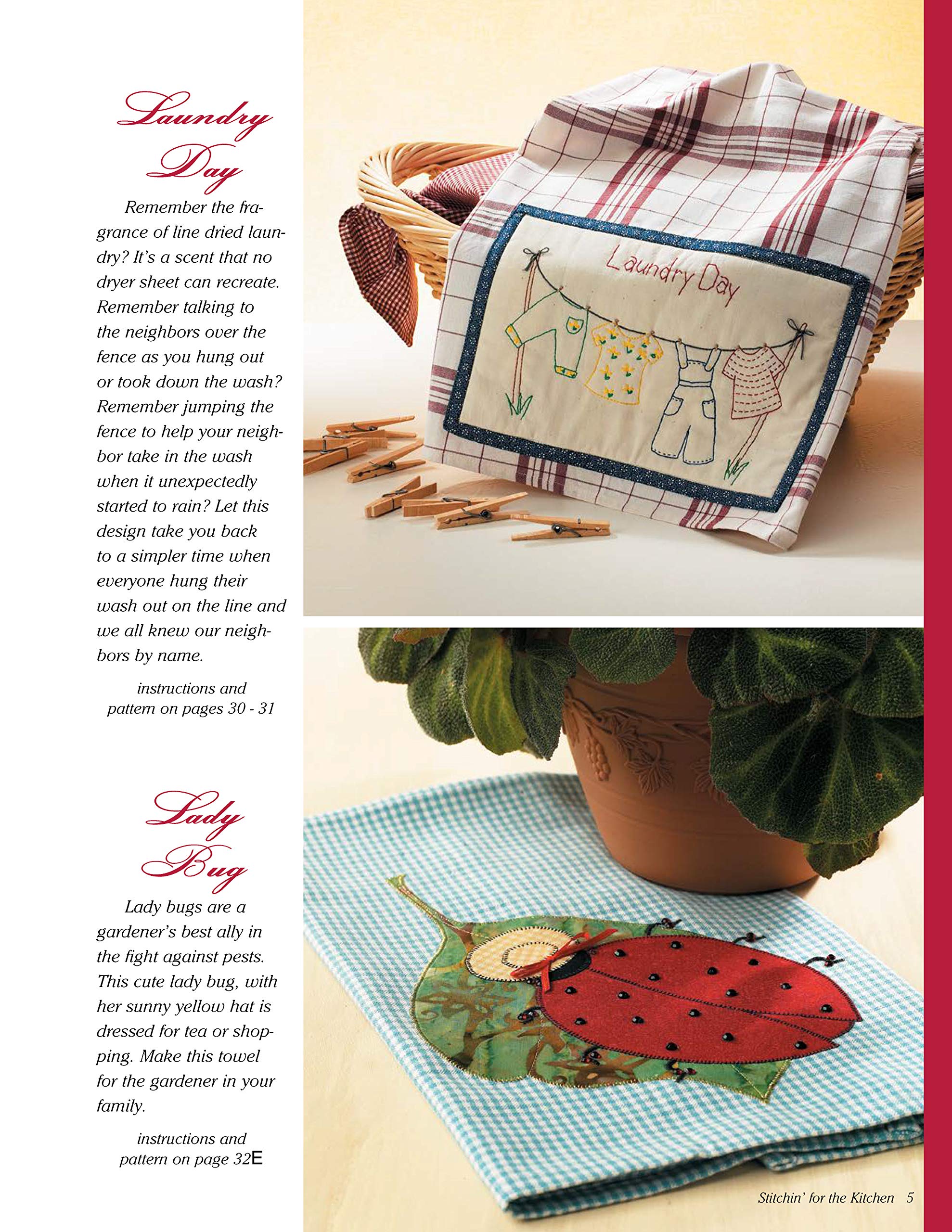 Stitchin' for the Kitchen: Tea Towels, Applique & More! (Design Originals) - Traditional, Seasonal & Fun Embroidery Designs for Home Decor, Tote Bags, Wall Hangings & Tablecloths | Perfect for DIY Projects, Gift Ideas & Farmhouse Style Decor