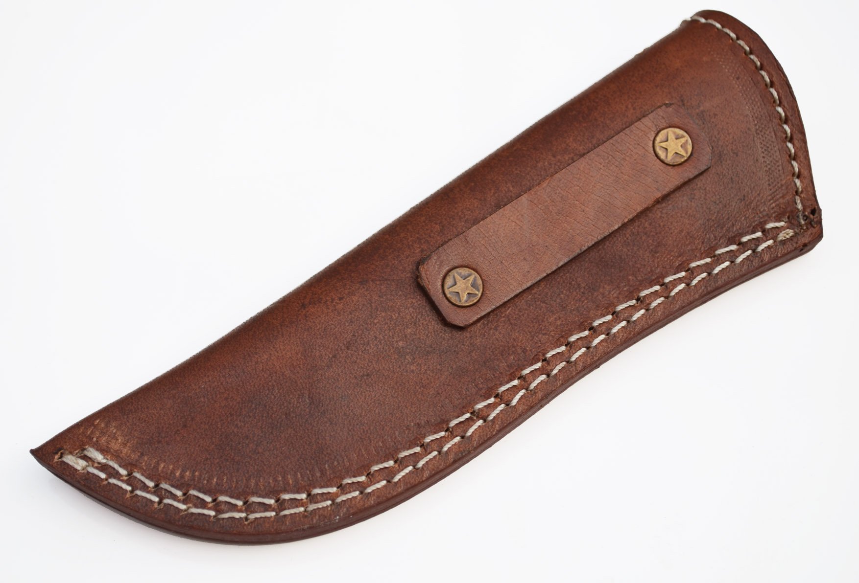 Premium 6-Inch Large Brown Leather Sheath for Fixed Blade Knife - Hunting, Skinning & Outdoor Survival Knife Holder - Perfect for Camping, Bushcraft & Tactical Use