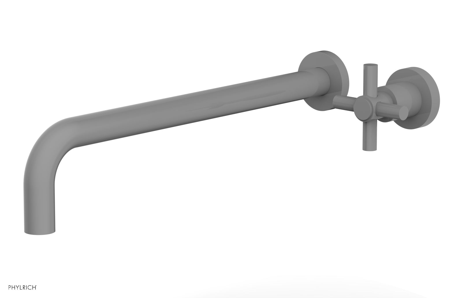 Basic 14 Single Handle Wall Mounted Lavatory Faucet Set with Cross Handle D131 18 - Perfect for Bathroom Sink, Powder Room & Guest Bath Installation