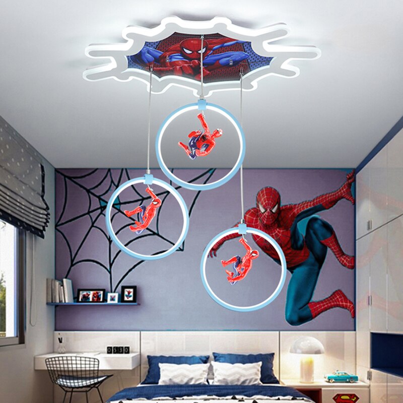 Spider-Man Superhero Ceiling Light - Kids Room Decor, Nursery Lighting for Boys & Girls - Perfect for Bedroom, Playroom, and Themed Birthday Parties