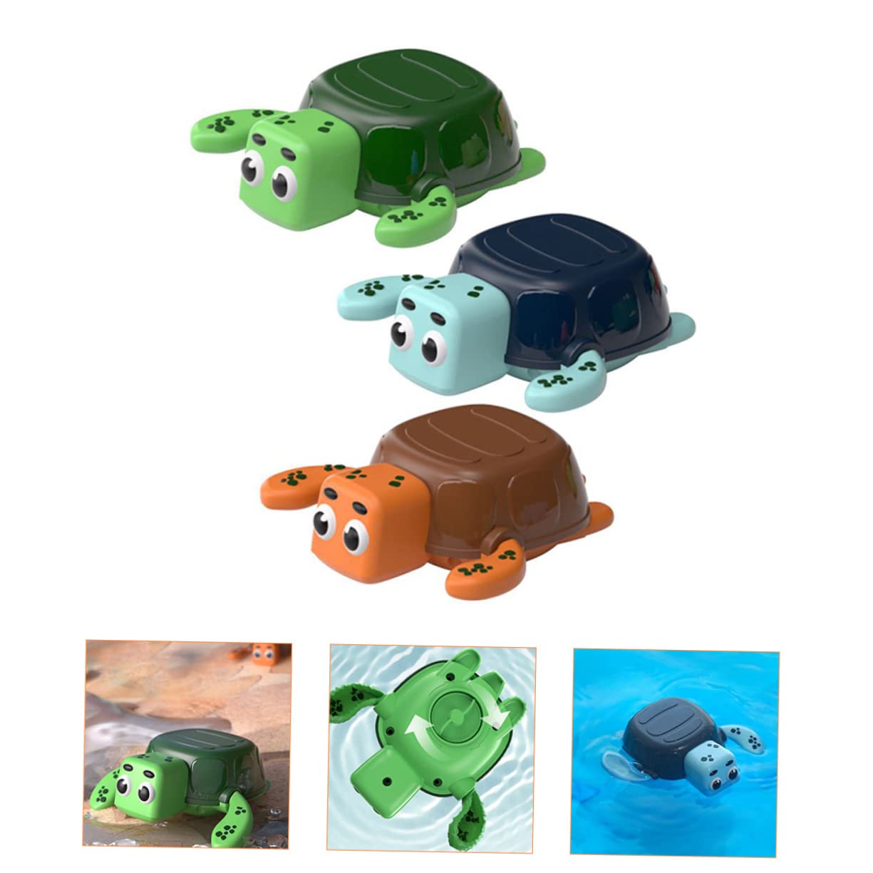 HEMOTON 3-Piece Kids Bath Toys Set - Floating Water Play Toys for Toddlers & Babies - Fun Bathtub Toys for Boys & Girls - BPA-Free Plastic Bath Time Toys for Indoor & Outdoor Water Play