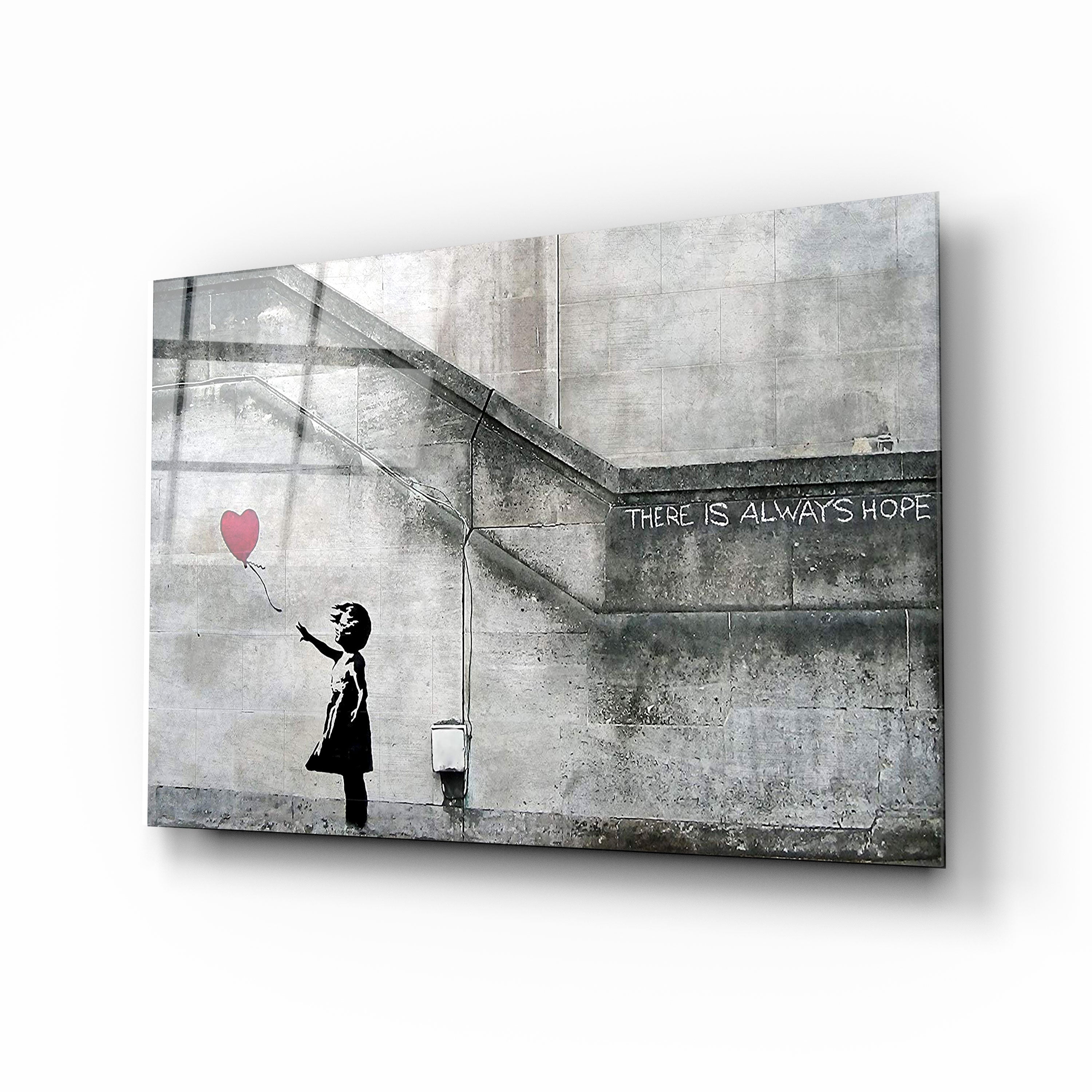 Banksy 'There is Always Hope' Print - Street Art Wall Decor for Home & Office - Perfect for Living Room, Bedroom, or Gallery Display