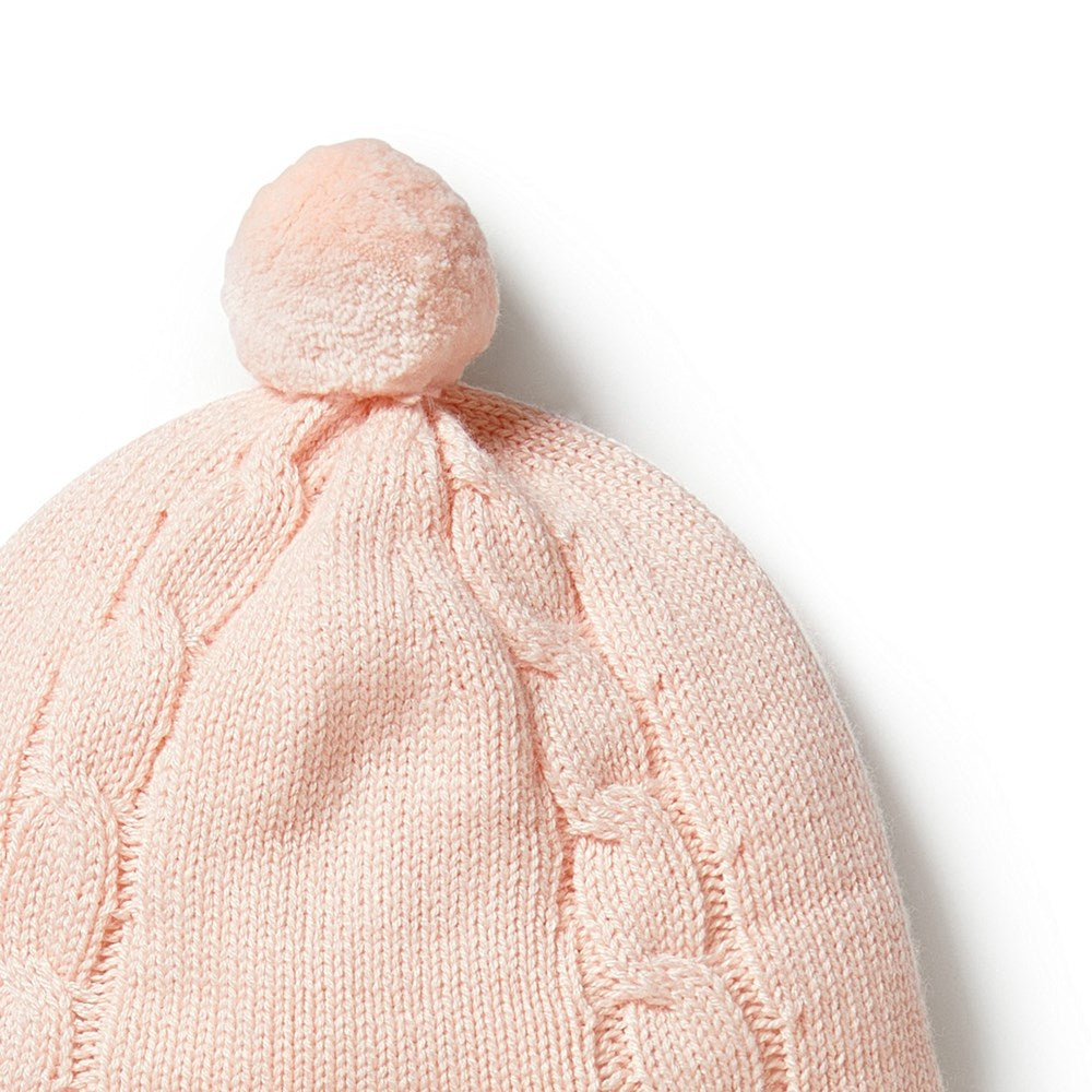 Warm Knitted Mini Cable Bonnet for Women - Soft Winter Beanie Hat for Cold Weather & Outdoor Activities