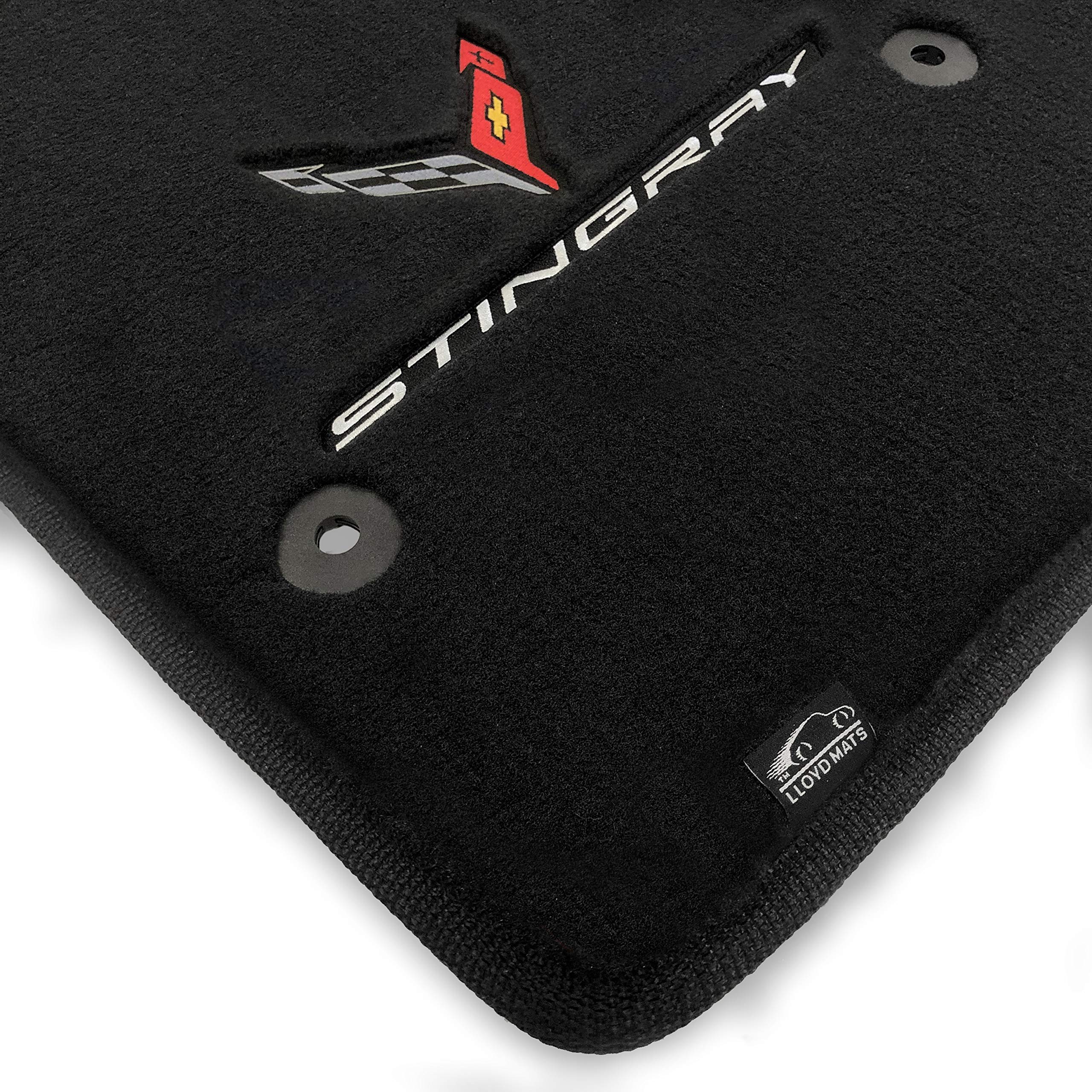 Premium Custom-Fit Carpeted Floor Mats for Corvette C8 2020-ON - Luxury Car Floor Liners with Standard Binding (Charcoal, 2PC Front Set) | Perfect for Daily Driving & Car Shows