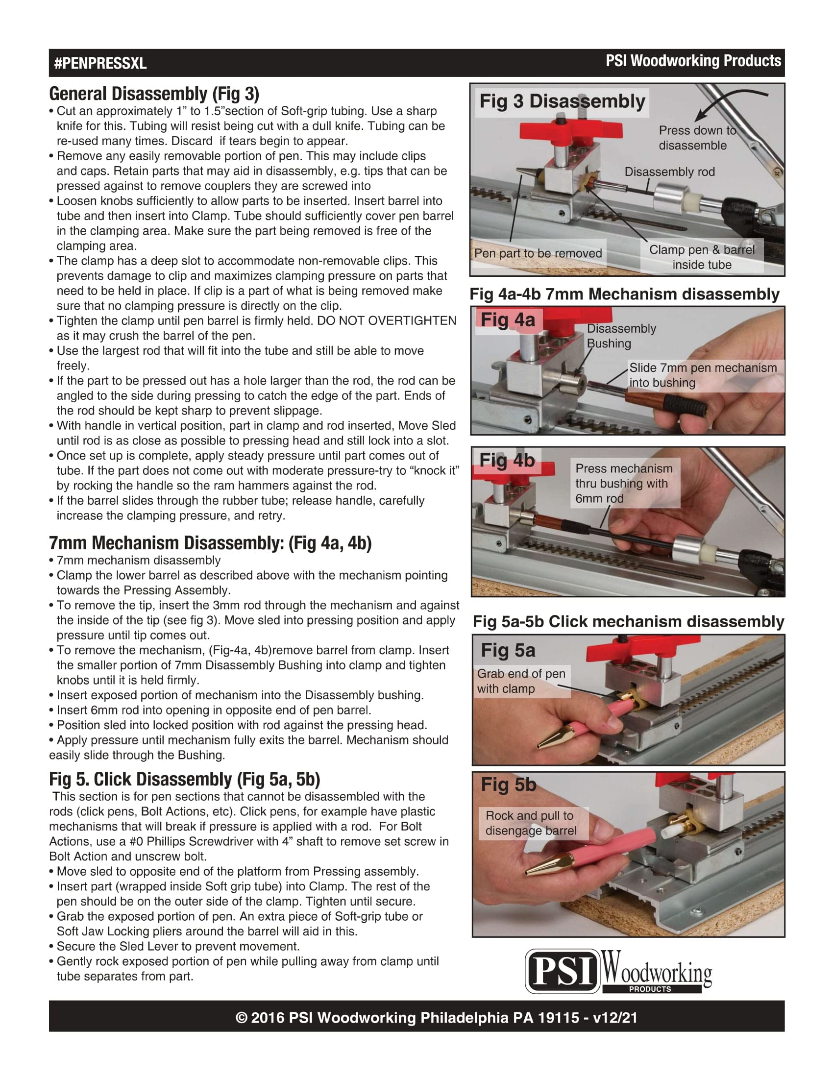 PENPRESSXL Pen Press Tool for Assembly & Disassembly - Perfect for Jewelry Making, Leather Crafting, and Bookbinding DIY Projects