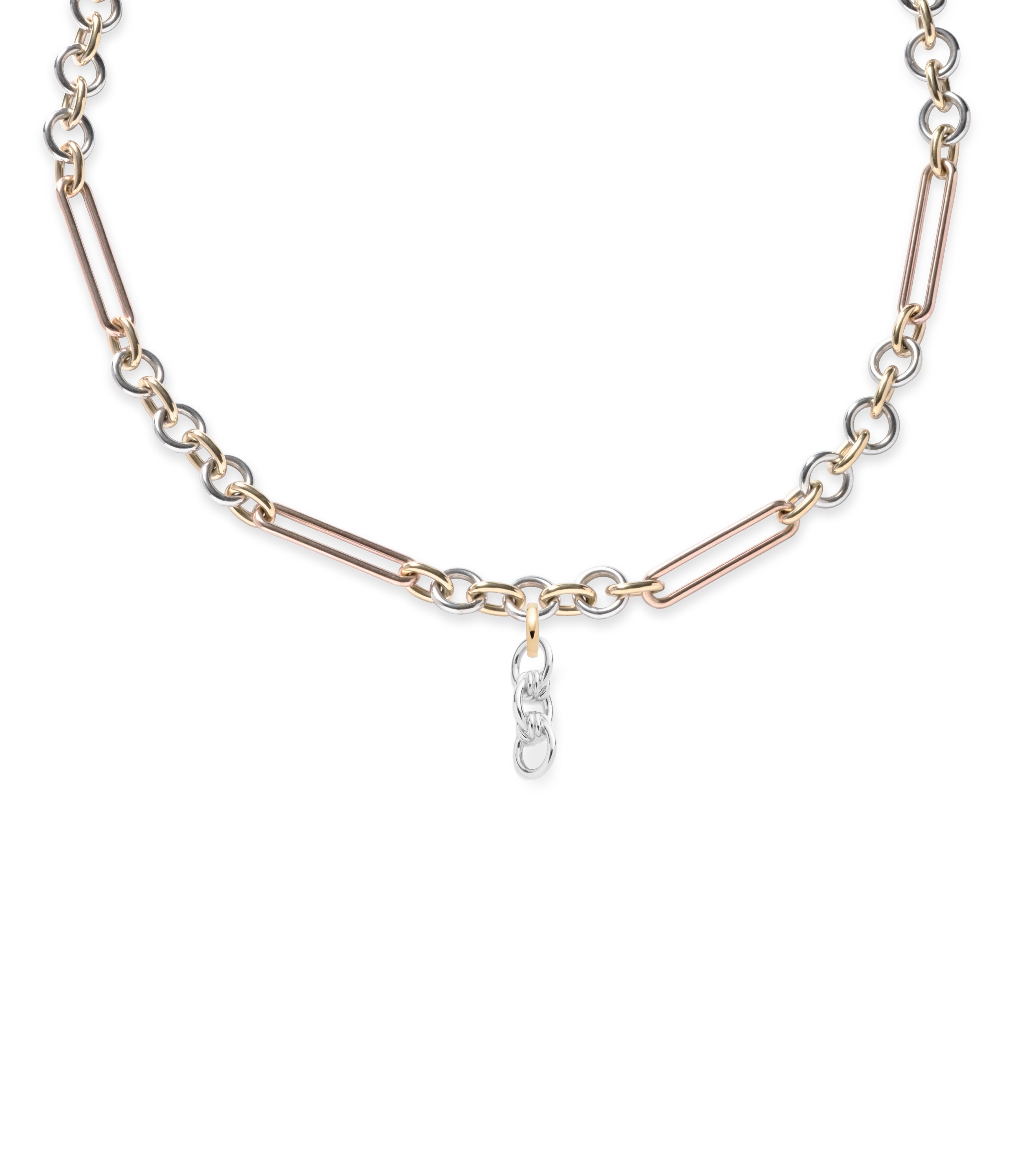 Tri-Color Gold Mixed Clip Extension Chain - Midsized Hair Accessory for Women | Perfect for Parties, Weddings & Everyday Styling