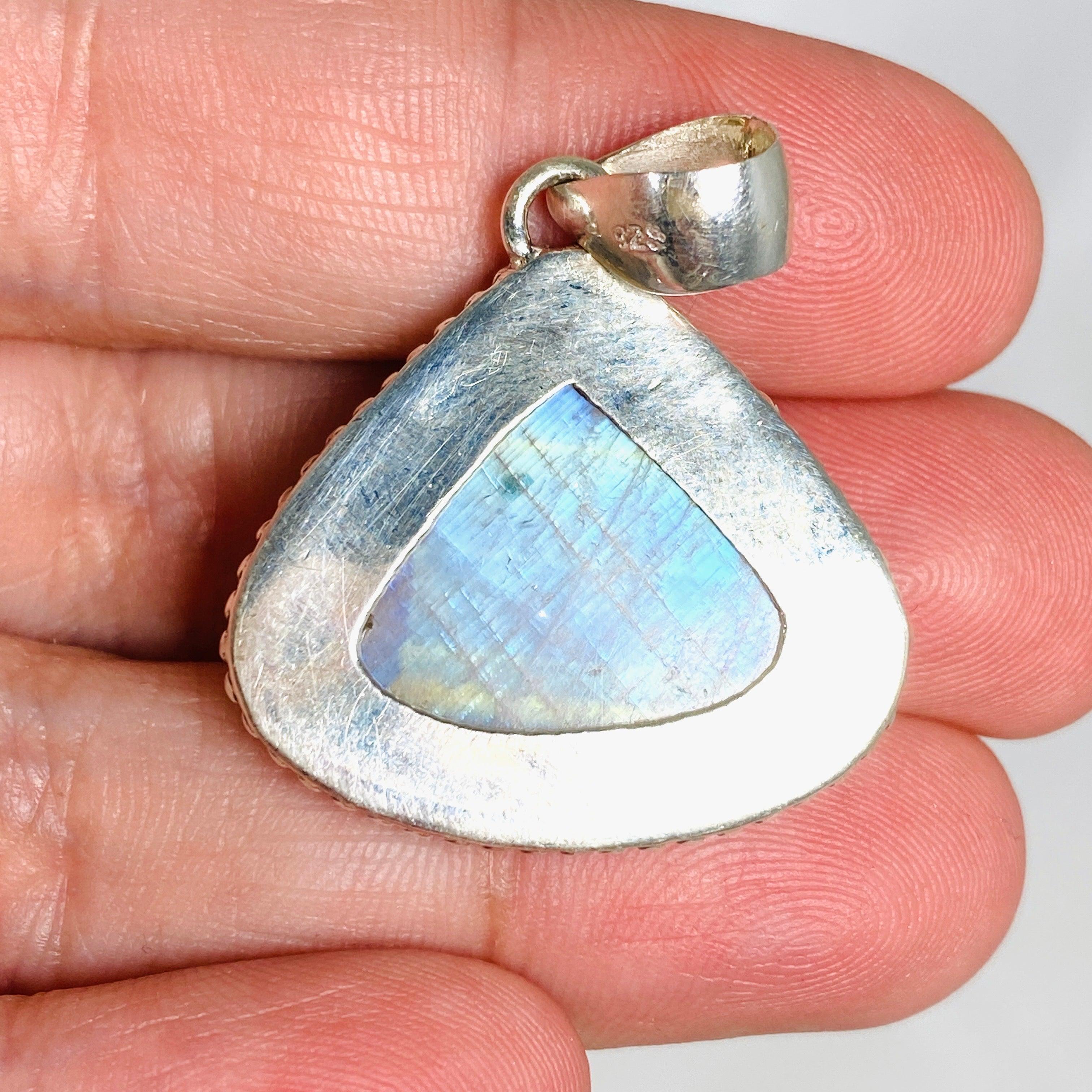 Moonstone Teardrop Pendant Necklace - Genuine Natural Gemstone Jewelry for Women - Perfect for Meditation, Yoga & Spiritual Healing | KPGJ4029