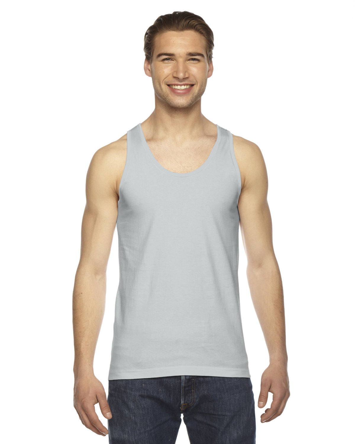 American Apparel 2408W Unisex Fine Jersey Tank Top - Soft Cotton Comfort Fit for Men & Women - Perfect for Gym, Yoga, Beach and Casual Wear