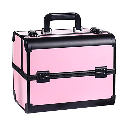 12.6 Inch Aluminum Makeup Case - Professional Cosmetic Organizer for Travel & Home Storage | Durable Makeup Train Case for Artists & Beauty Enthusiasts
