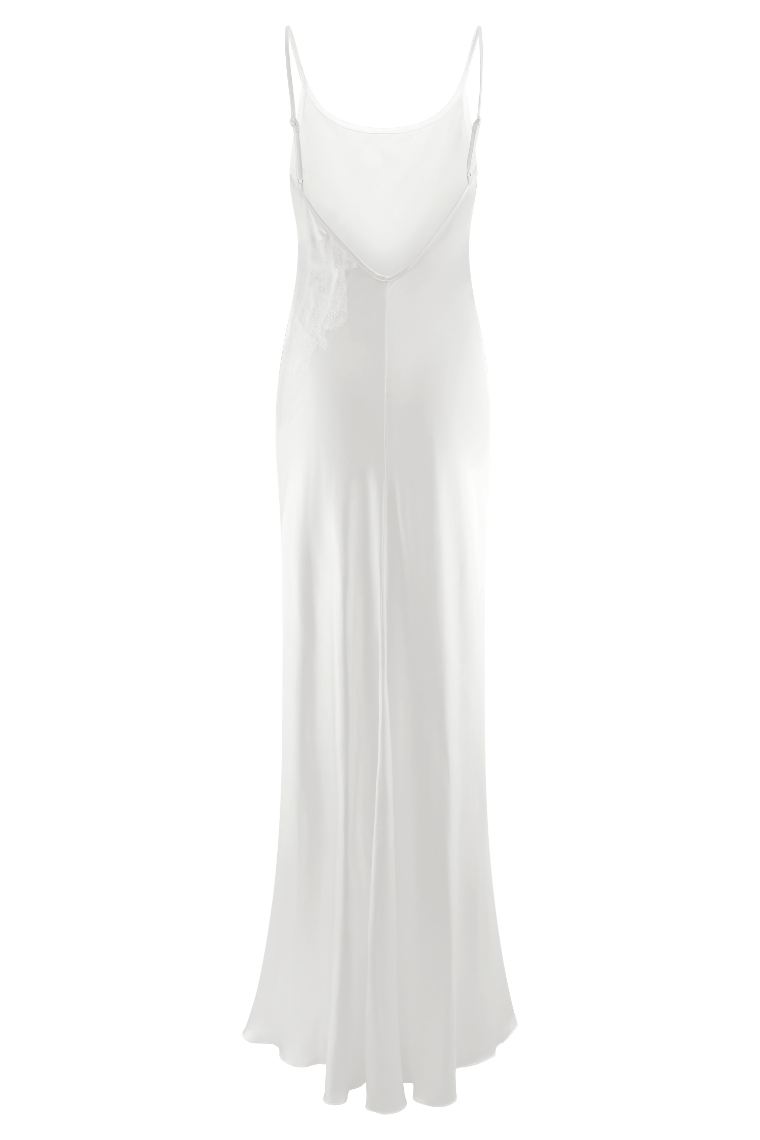 Saylor Satin Slip Maxi Dress for Women - Elegant Ivory Long Evening Gown for Weddings, Parties & Special Occasions