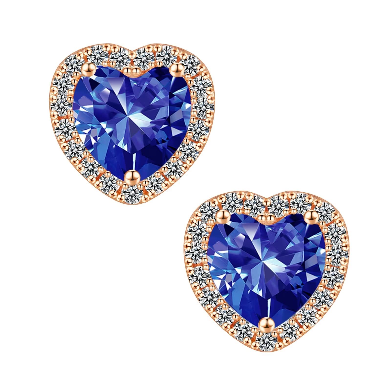 Sterling Silver Birthstone Stud Earrings for Women - Elegant Jewelry Gifts for Wife, Mom, Girlfriend | Perfect for Anniversary, Christmas, Mother's Day & Birthday | Everyday Wear & Special Occasions