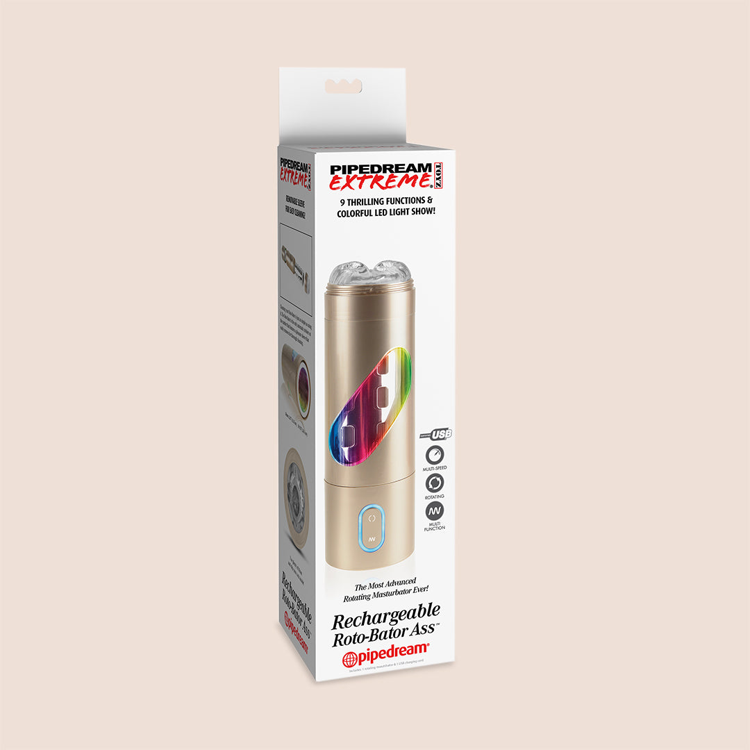 PDX Extreme Rechargeable Roto Bator Rotating Male Masturbator - Powerful Hands-Free Pleasure for Solo Play & Couples Fun