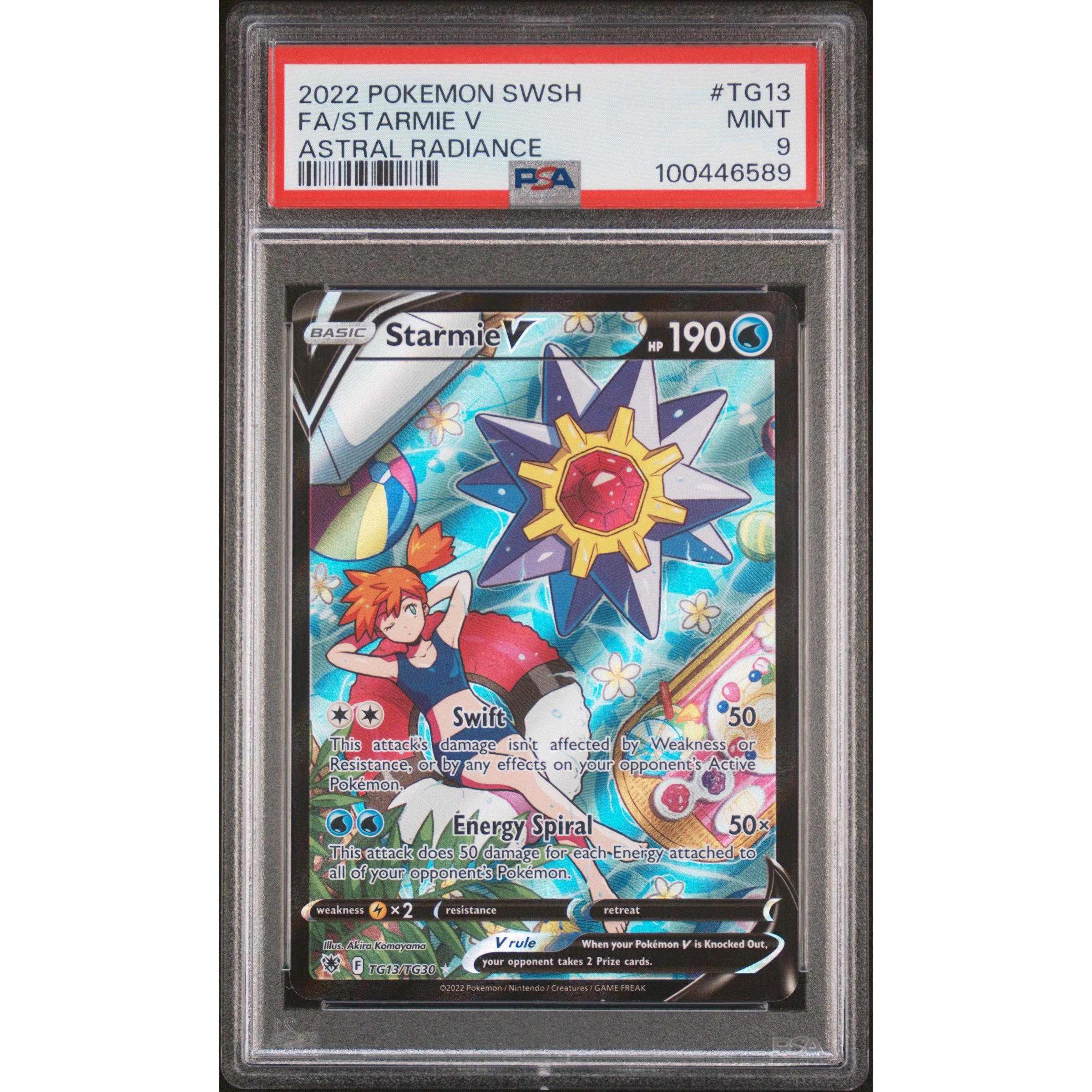 2022 Pokemon Astral Radiance Starmie V TG13/TG30 PSA 9 Graded Card - Rare Collectible for Trading Card Game Players & Pokemon Fans