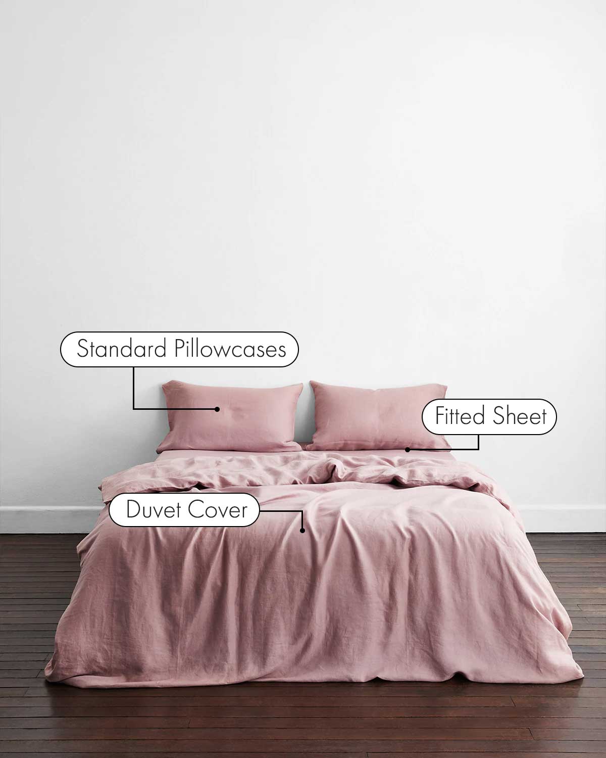 Premium 100% French Flax Linen Bedding Set - Lavender Scented Organic Cotton Sheets & Duvet Cover - Breathable Luxury Bed Linens for All Seasons - Perfect for Master Bedroom, Guest Room & Vacation Homes