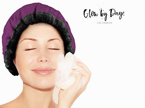 Glow by Daye Cordless Deep Conditioning Thermal Heat Cap - Microwavable Heat Therapy for Hair - Portable & Reversible Grape Design - Perfect for At-Home Hair Treatments & Salon-Quality Results