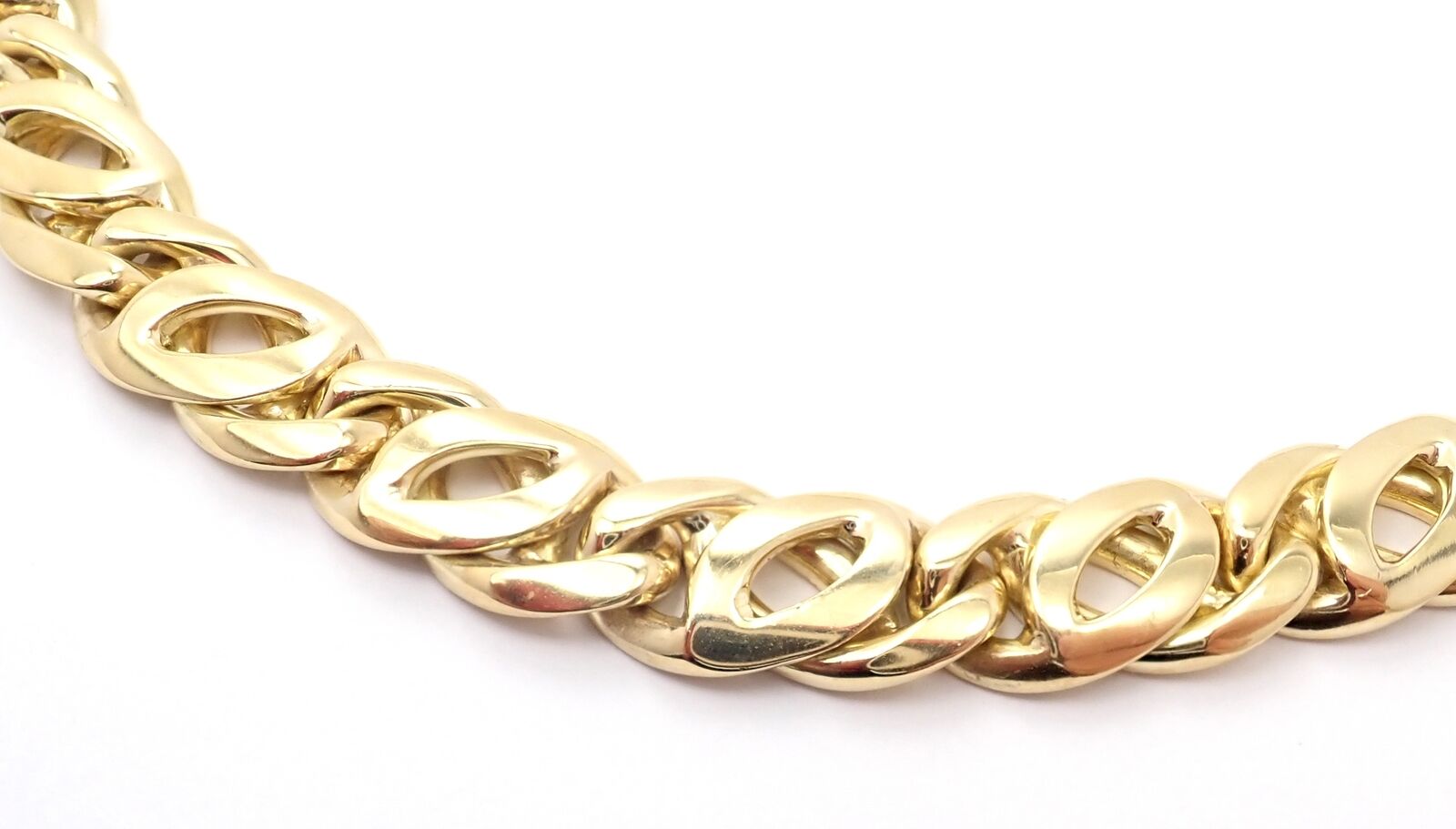 Authentic Vintage Cartier 18k Yellow Gold Link Chain Necklace - Luxury Jewelry for Women, Perfect for Weddings, Parties & Special Occasions