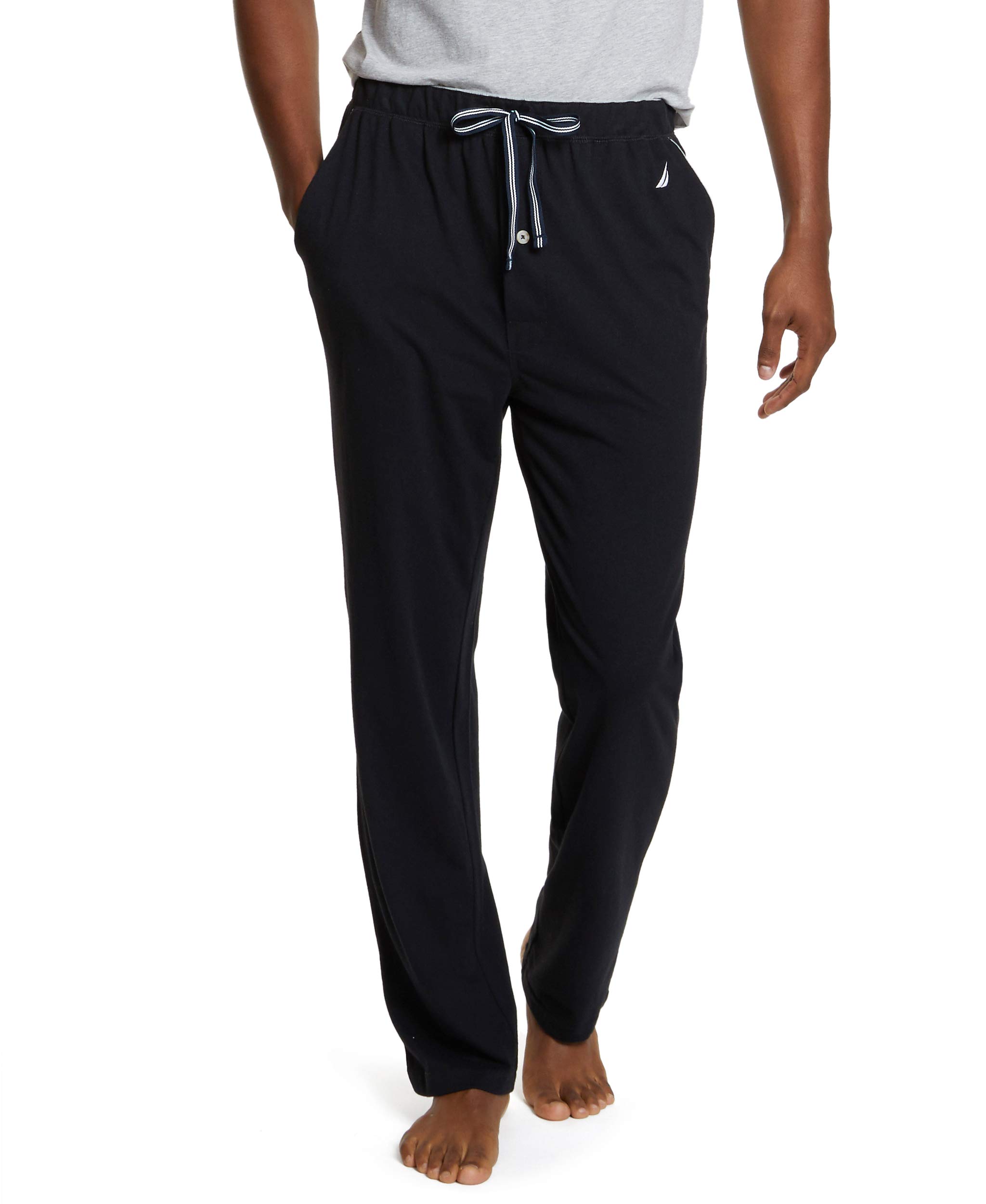 Nautica Men's Soft Knit Sleep Lounge Pants - Comfortable Cotton Blend Sleepwear for Relaxing at Home & Lounging
