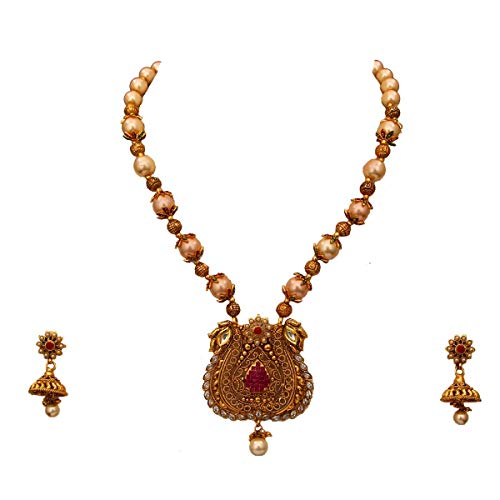 Antique Necklace-MM 41-PINK