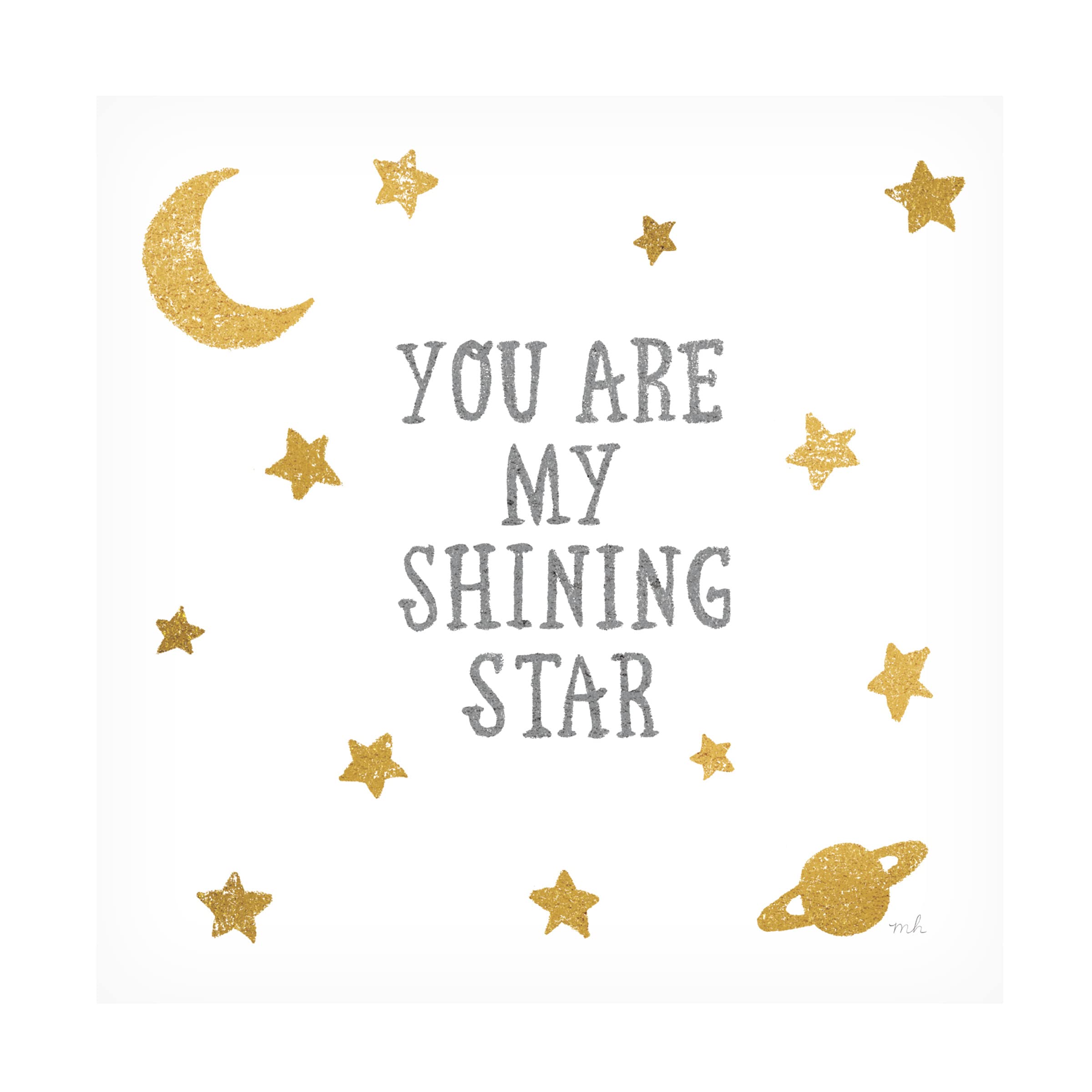 Trademark Fine Art 'Shining Star' Canvas Wall Art by Moira Hershey - Modern Home Decor for Living Room, Bedroom & Office