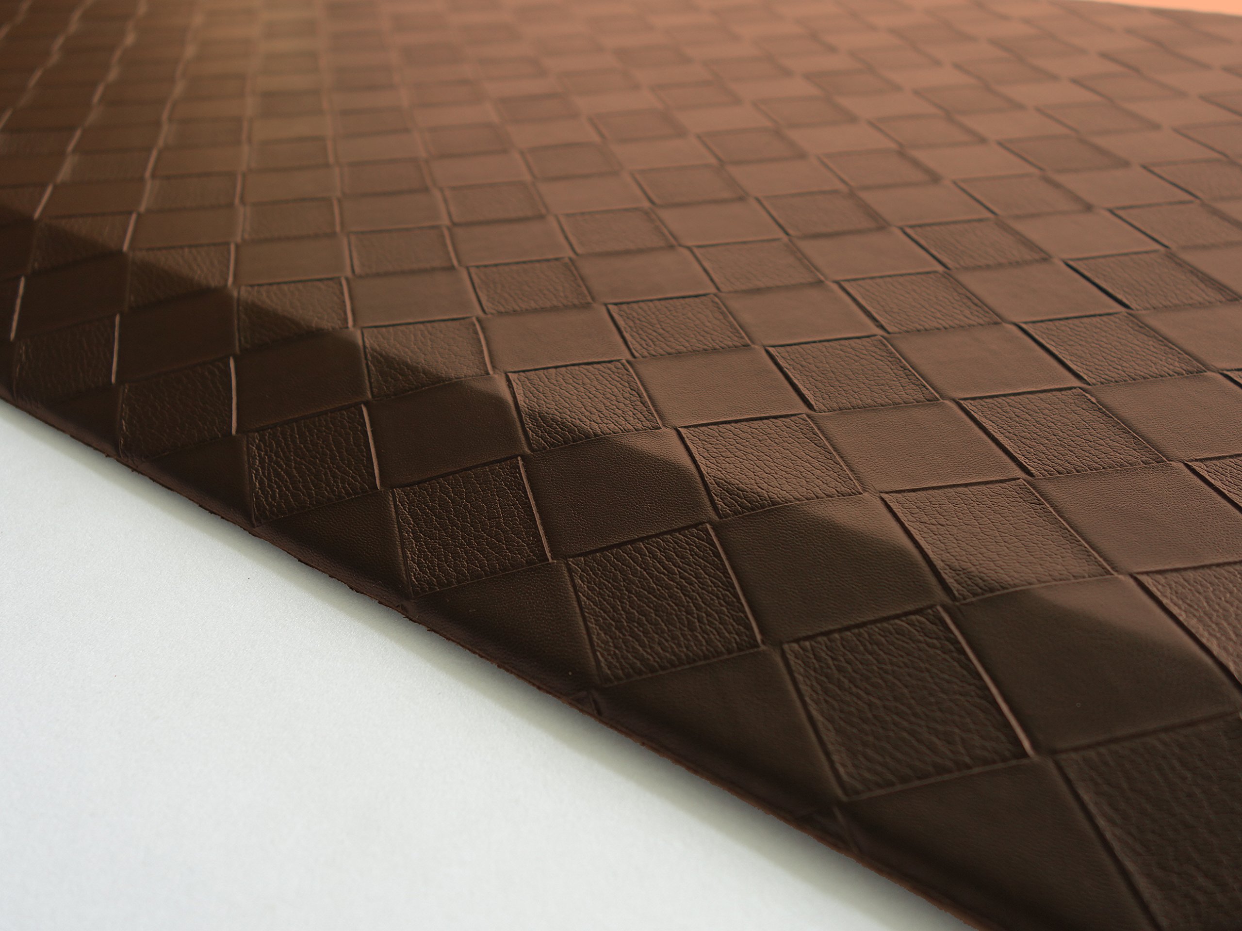 Elegant Comfort Anti-Fatigue Standing Kitchen Mat - Oversized 39x20 Inches with Non-Slip Backing - Perfect for Cooking, Baking, and Dishwashing in Brown