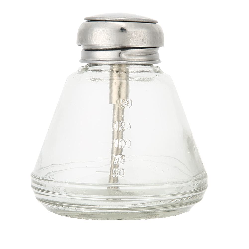 Press Bottle Pump Dispenser - Transparent Nail Art Essential with Easy Operation & Reduced Volatilization | Perfect for DIY Nail Polish, Acrylic Liquid & Gel Application