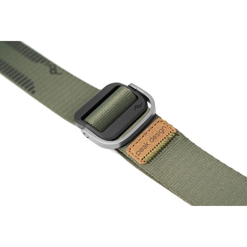 Peak Design Slide Lite Camera Strap - Adjustable & Comfortable Neck Strap for DSLR & Mirrorless Cameras (Sage Green) | Perfect for Travel, Hiking & Outdoor Photography