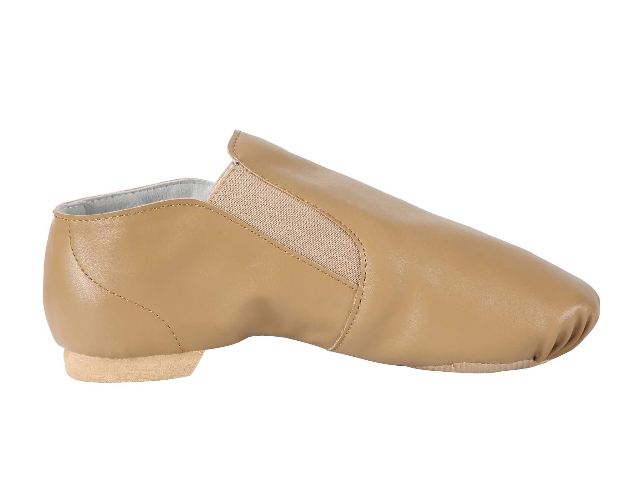 Dynadans PU Leather Jazz Dance Shoes Slip-On with Side Elastics for Girls & Boys - Toddler/Little Kid/Big Kid Sizes - Perfect for Ballet, Jazz, Dance Class & Performance