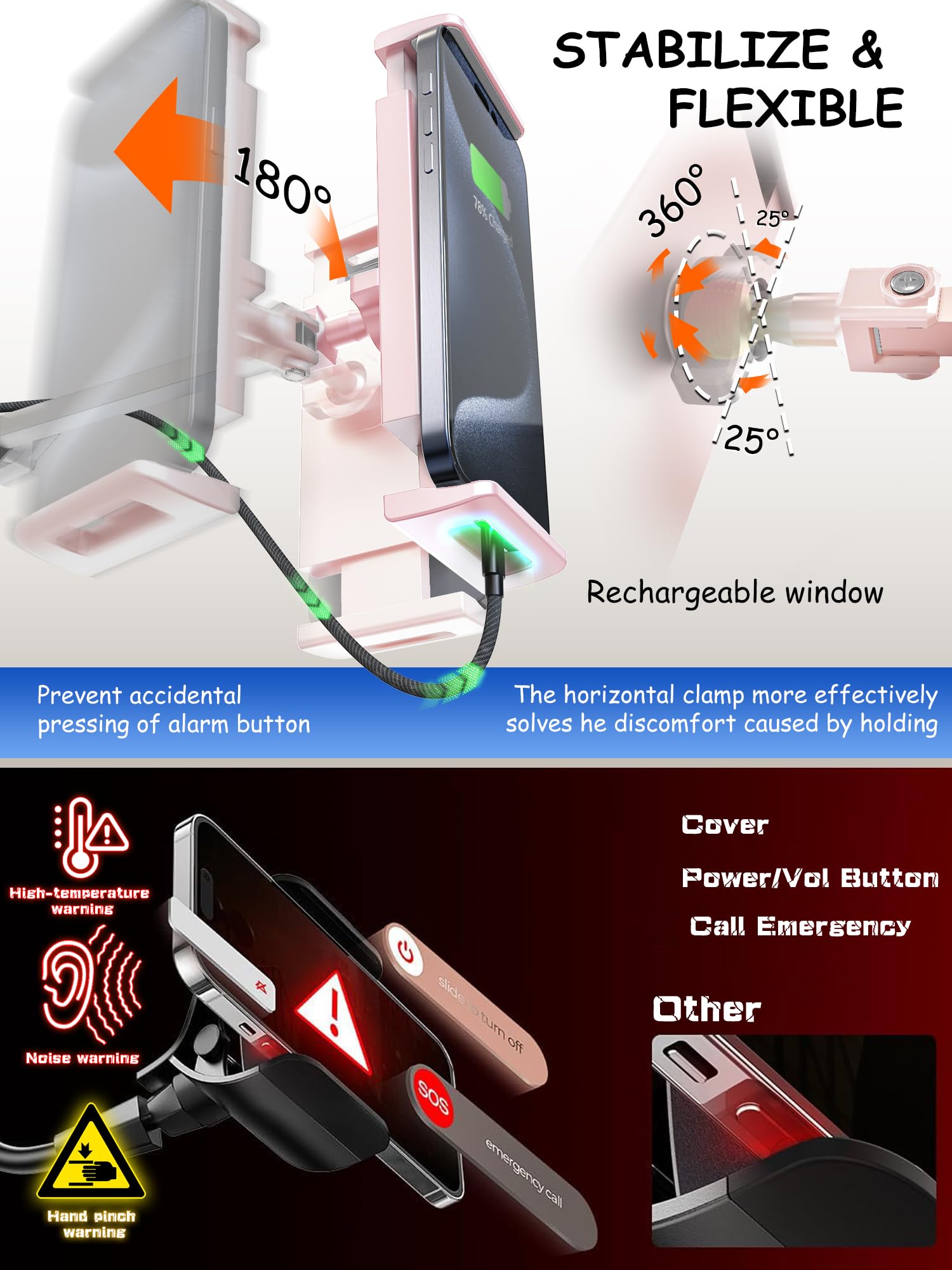 Foldable Tablet Stand Holder with 360° Rotation - Adjustable Phone & iPad Mount for Bed, Desk, or Travel - Universal Compatible with iPad Pro, iPhone X, Nintendo Switch & 4.5-13.5