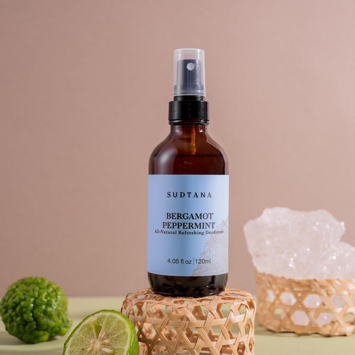 Bergamot & Peppermint Natural Deodorant for Women & Men - Aluminum Free, Long Lasting Protection - Fresh Scent for Daily Use at Work, Gym & Outdoor Activities