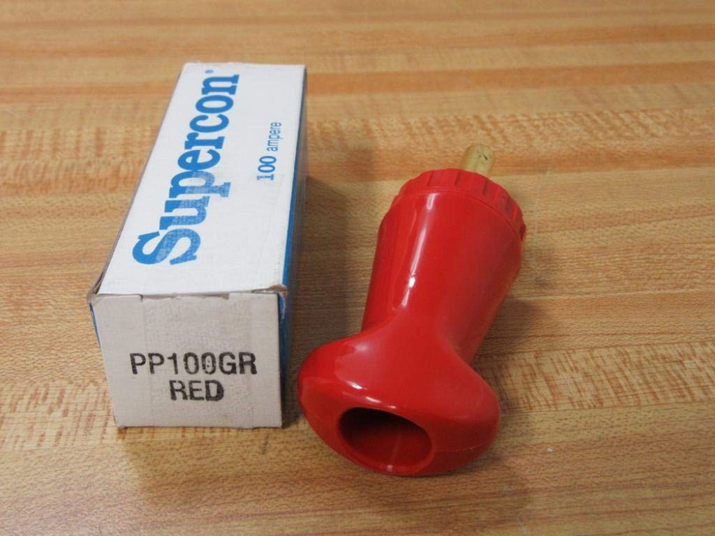 100A Red Electric PP100GR Pin Plug - Heavy Duty Electrical Connector for Industrial Equipment, Power Tools & Machinery