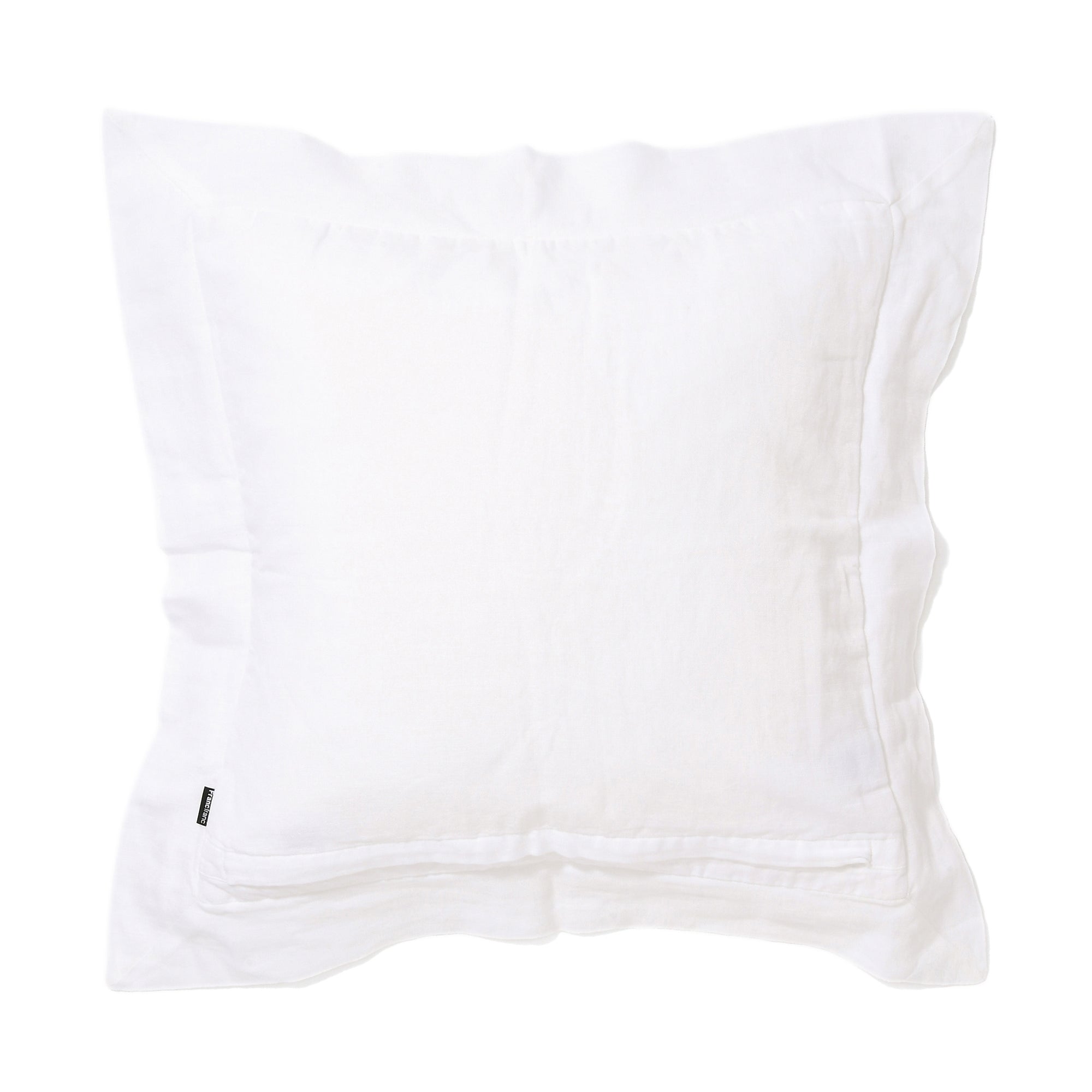 Premium 18x18 Inch White Flange Cushion Cover - Soft Washable Decorative Pillow Case for Sofa, Bed, Chair & Home Decor