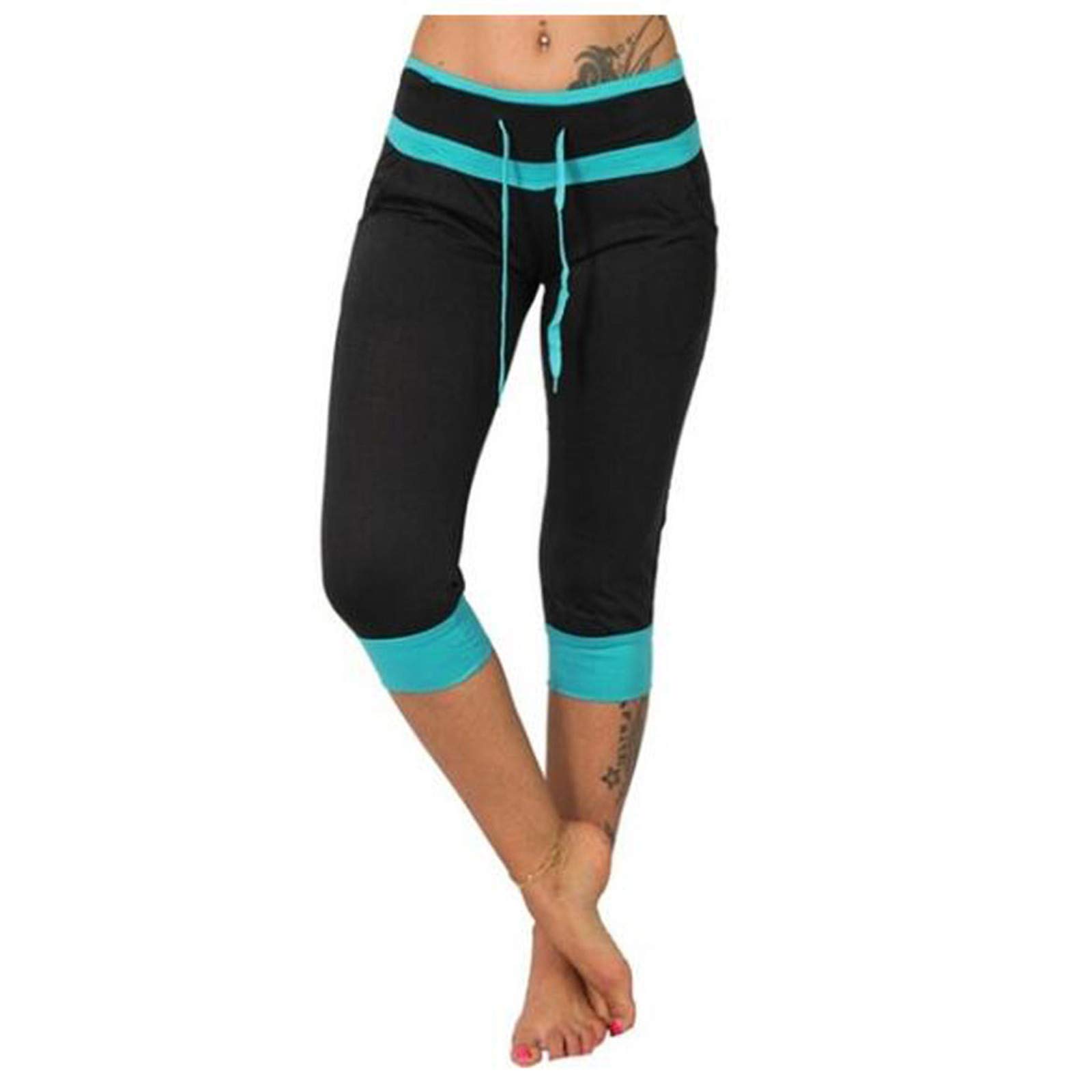Sopzxclim Women's Workout Shorts - High Waist Gym Running Shorts with Drawstring for Yoga, Cycling & Training - Breathable Athletic Jogger Shorts for Women - Perfect for Fitness, Sports & Casual Wear