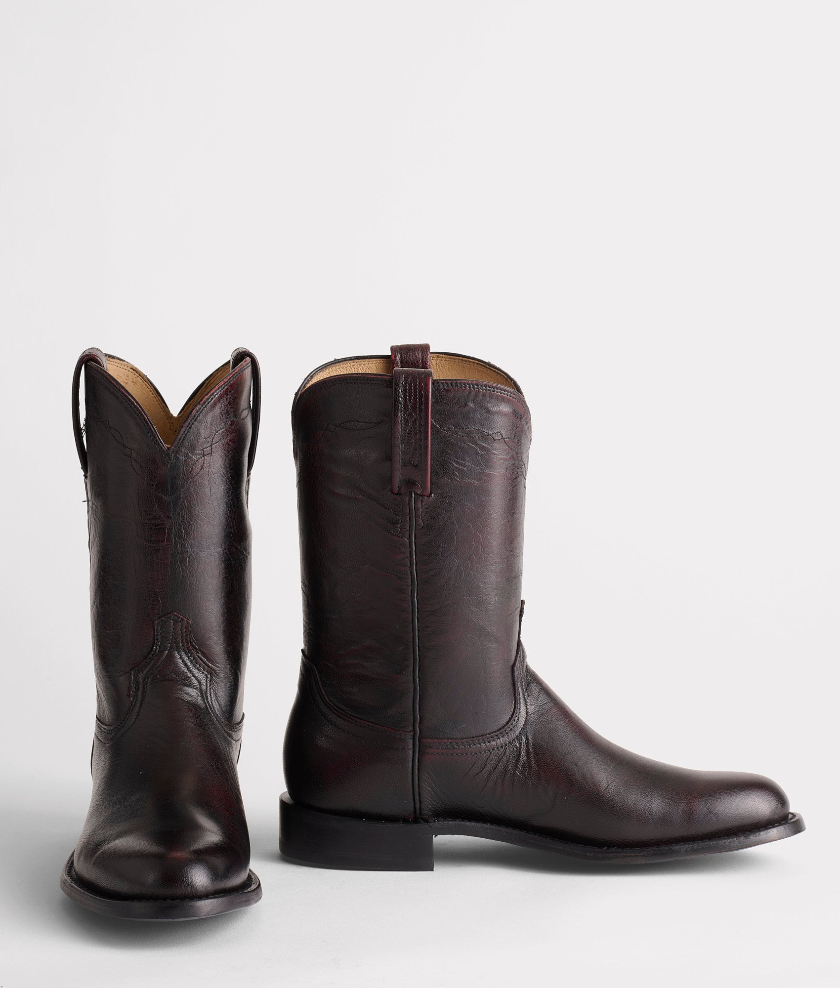 Majestic Roper Cowboy Boots for Men - Genuine Leather Western Boots in Black Cherry | Perfect for Rodeo, Country Dancing & Outdoor Adventures