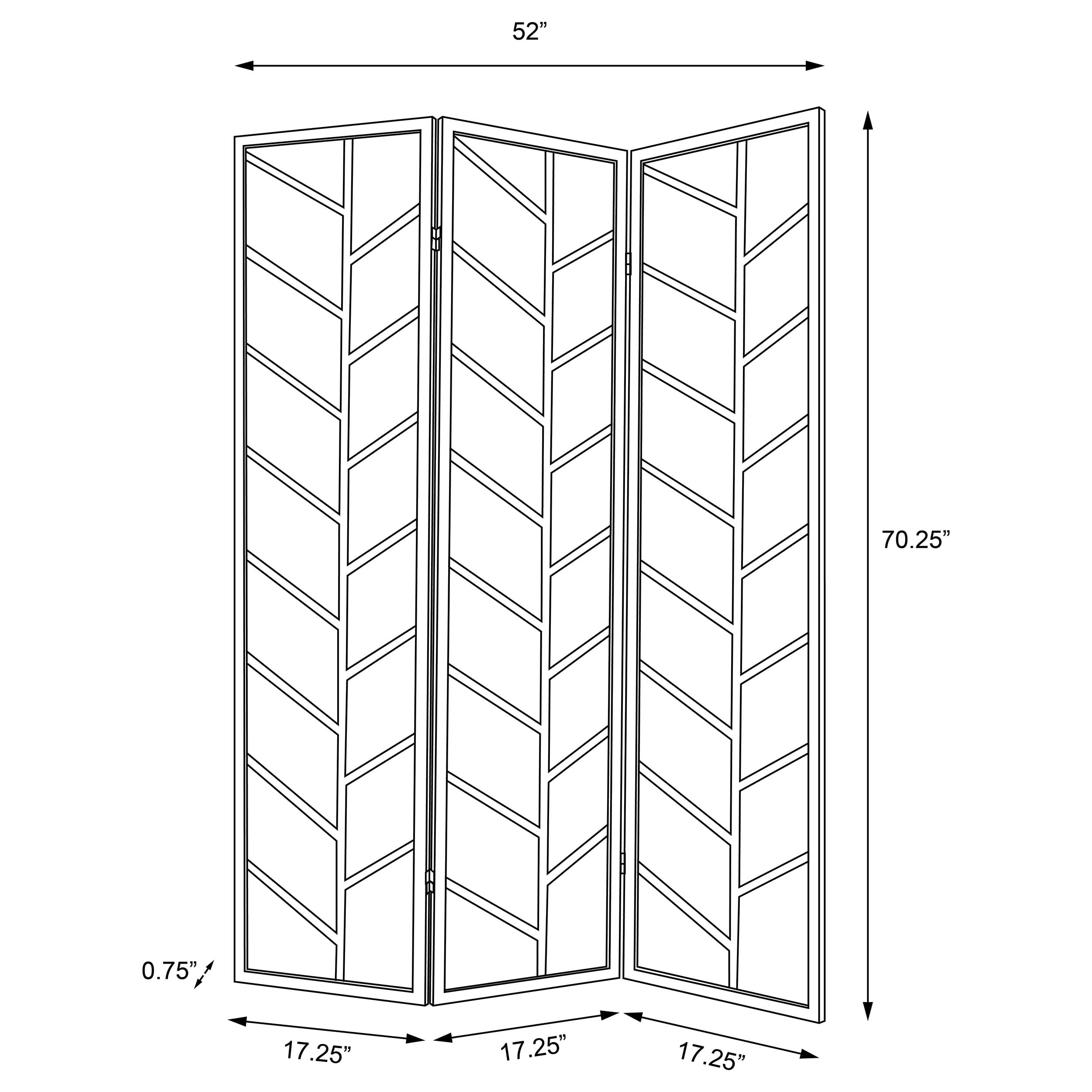 Coaster Furniture Walnut Linen Panel Screen Room Divider - 962923 - Perfect for Home Office, Living Room & Bedroom Privacy