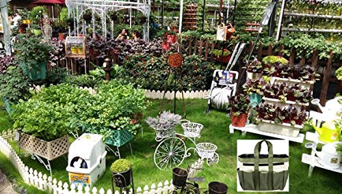 Oxford Garden Tool Bag Organizer - Multi-Pocket Portable Tote for Gardening & Yard Work