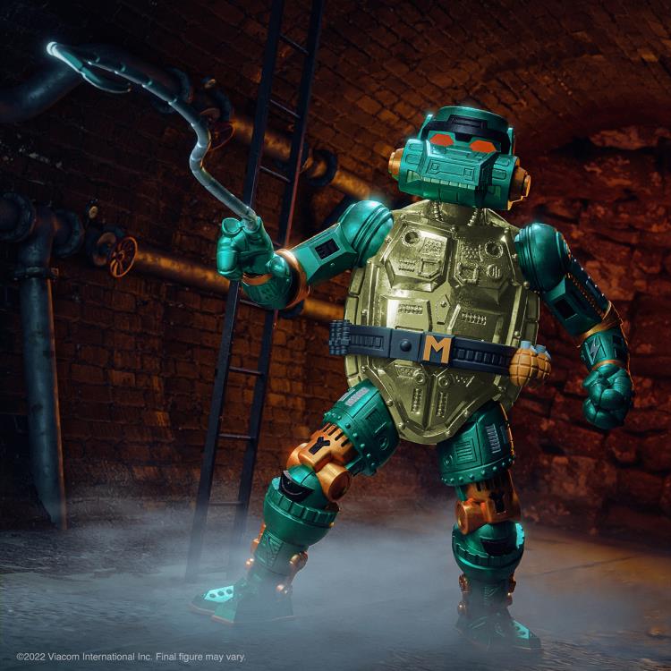 Super7 Teenage Mutant Ninja Turtles ULTIMATES! Michelangelo Warrior Metalhead Action Figure - Collectible TMNT Toy for Fans & Display - Perfect for Home Decor, Gift Giving, and TMNT Collections