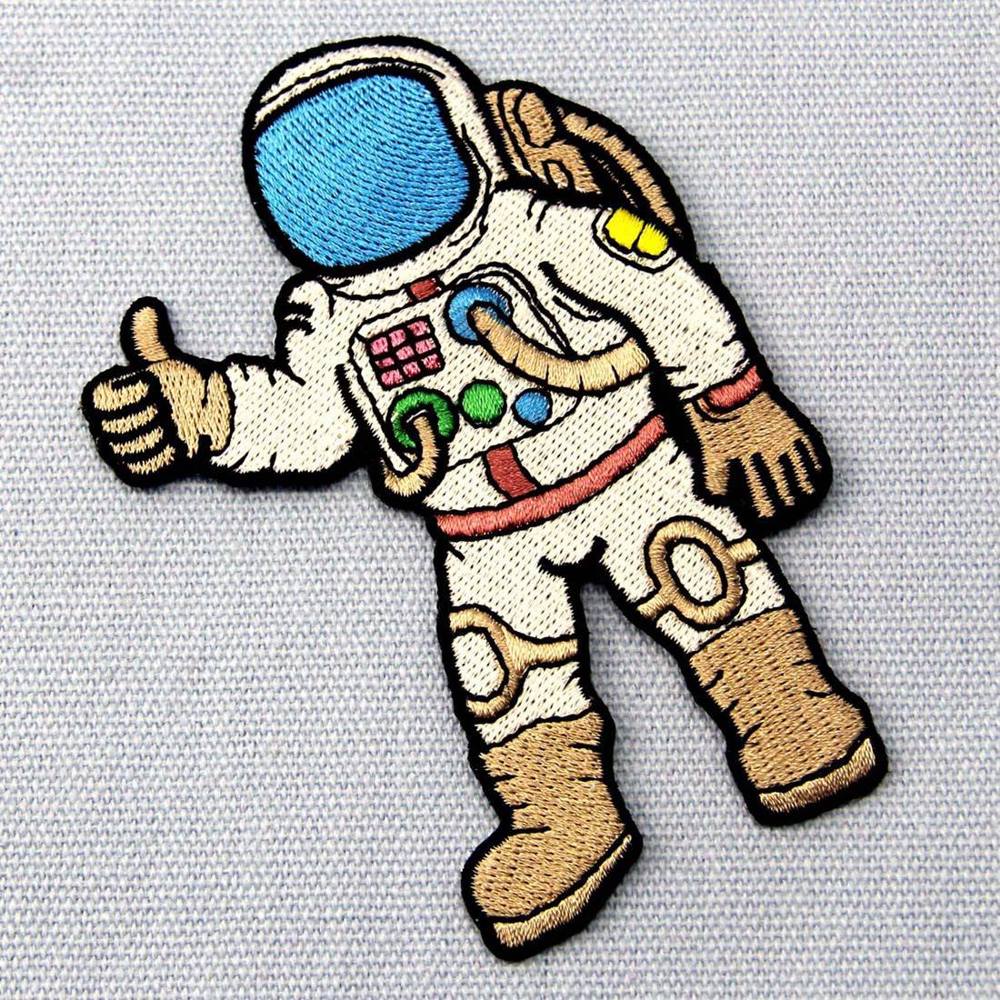 Astronaut Space Journey Embroidered Badge - Iron On & Sew On Patch for Jackets, Backpacks & DIY Crafts - NASA Inspired Astronaut Patch for Costumes & Space Enthusiasts