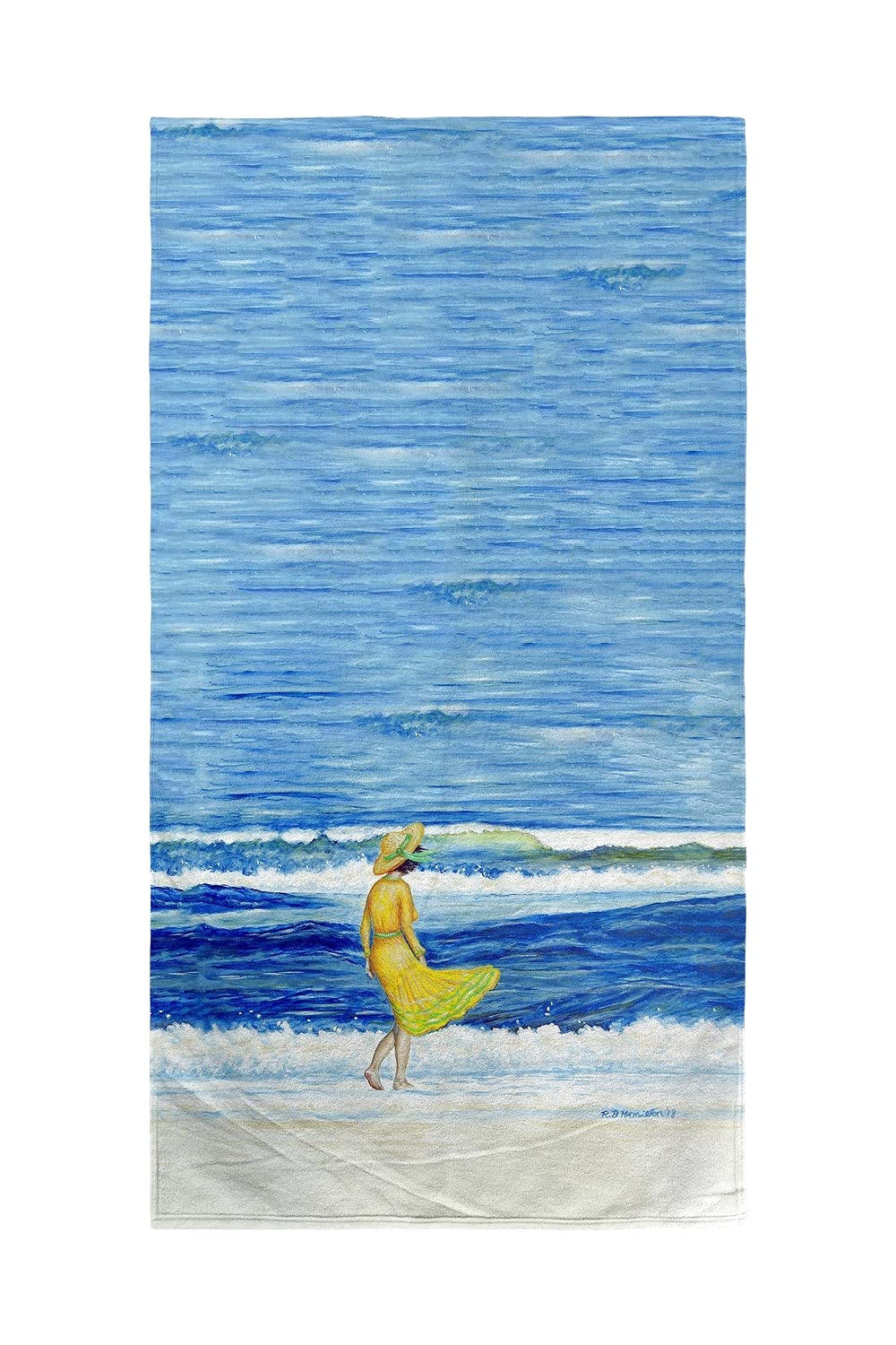 Betsy Drake Rough Surf Beach Towel - Extra Large, Soft & Absorbent - Perfect for Beach, Pool, Picnics & Outdoor Adventures