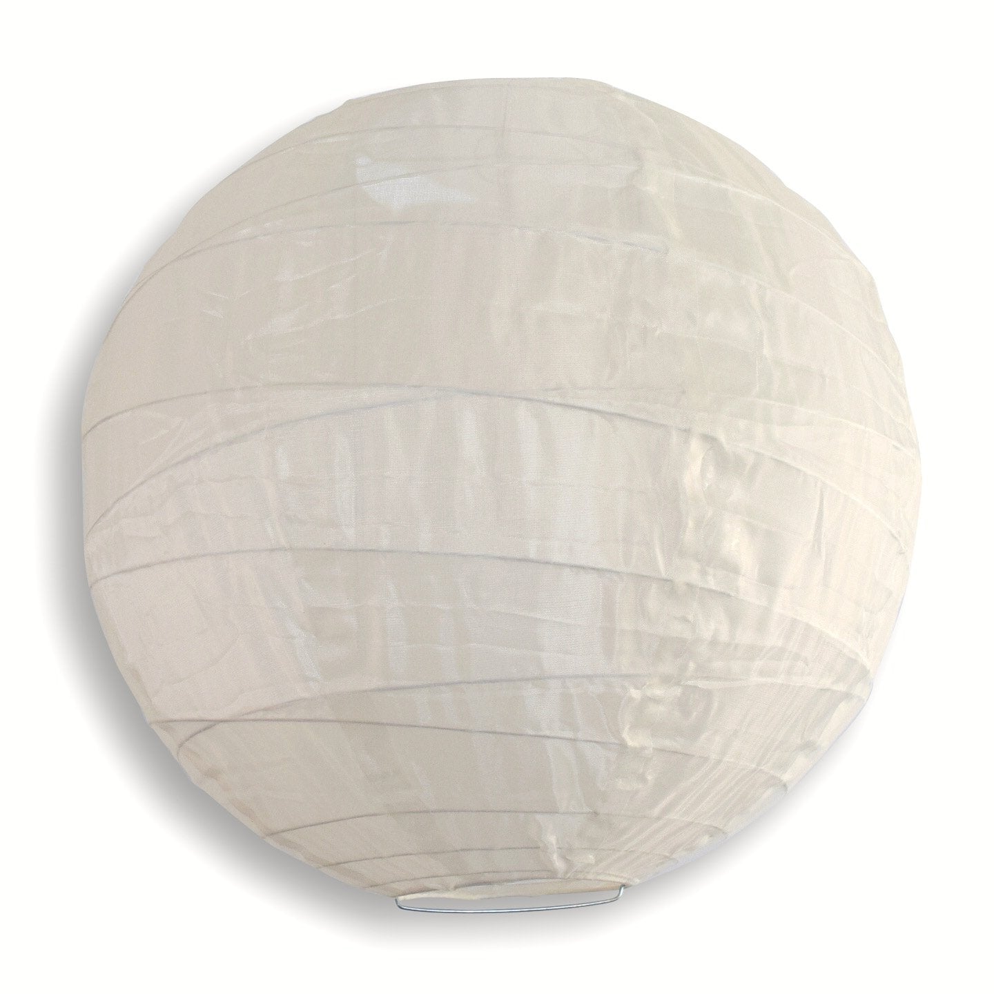 20 Pack Beige Shimmering Nylon Lanterns with Crisscross Ribbing - Durable Hanging Party Decorations for Weddings, Garden Parties and Home Decor