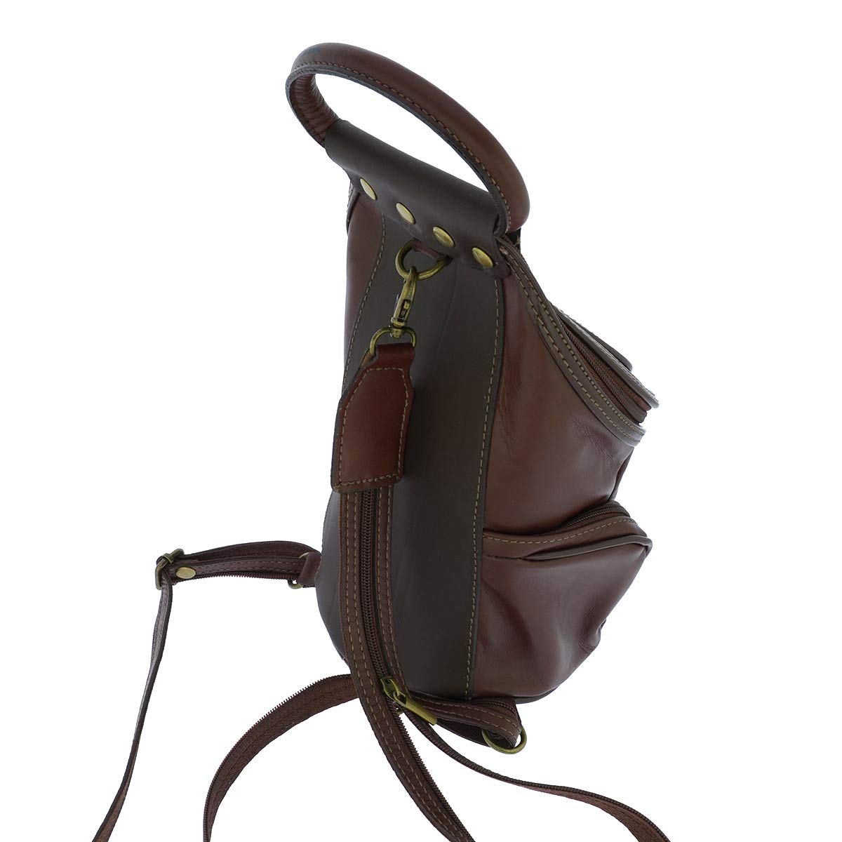 Italian Genuine Leather Women's Top Handle Backpack - Convertible Shoulder Bag & Handbag for Work, Travel & Daily Use