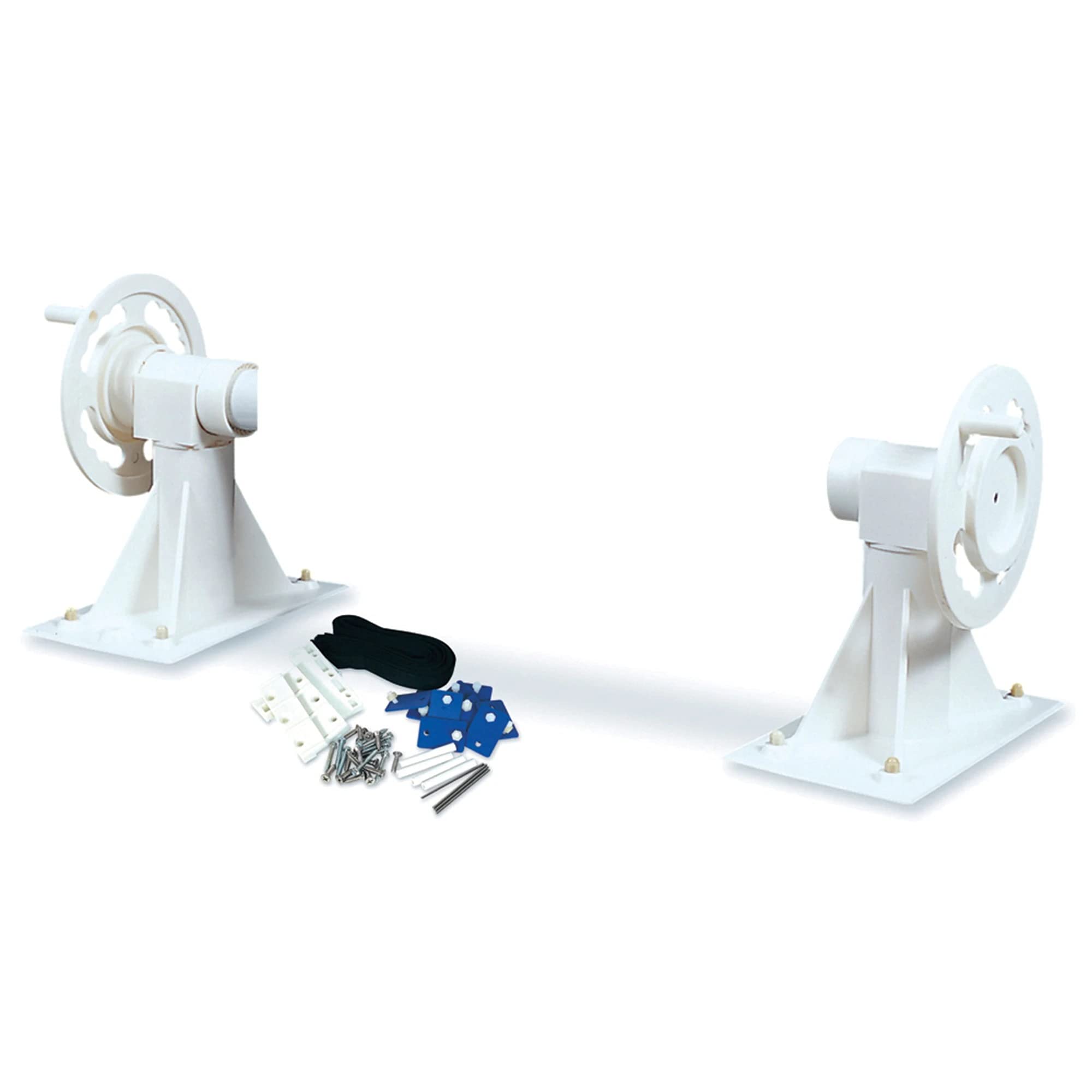 21-Inch White In-Ground Swimming Pool Solar Blanket Reel System - Durable Pool Cover Roller for Easy Storage | Perfect for Backyard, Residential & Commercial Pools