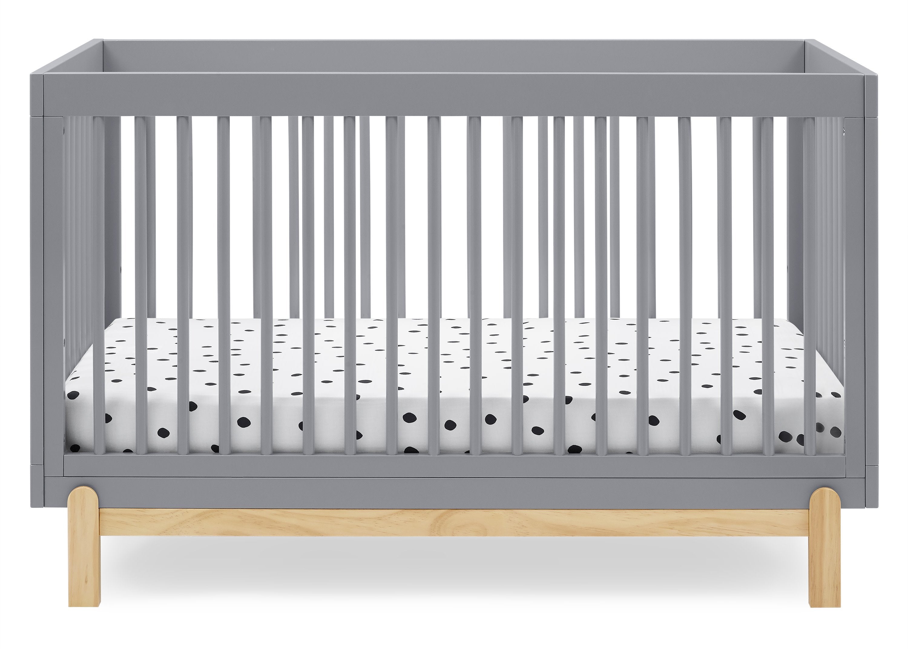 Poppy 4-in-1 Convertible Baby Crib - Toddler Bed, Daybed & Full-Size Bed - Safe & Stylish Nursery Furniture for Newborns to Teens - Perfect for Small Spaces & Modern Nurseries