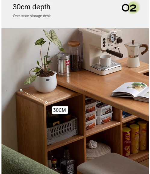 Solid Oak Wood Corner Desk for Home Office - Compact & Stylish Workspace Solution for Small Spaces, Apartments & Dorm Rooms