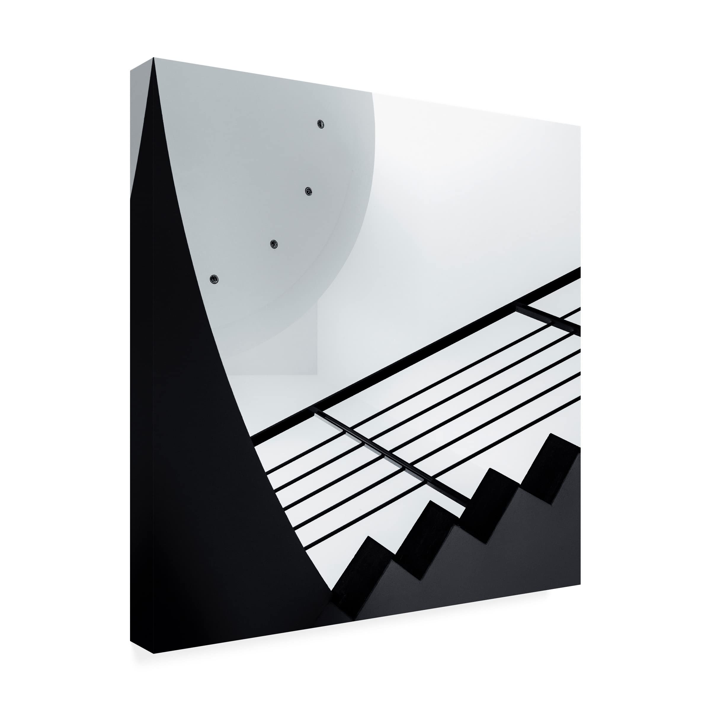 Gerard Jonkman 'Geometry' Abstract Canvas Wall Art Print - Modern Home & Office Decor for Living Room, Bedroom