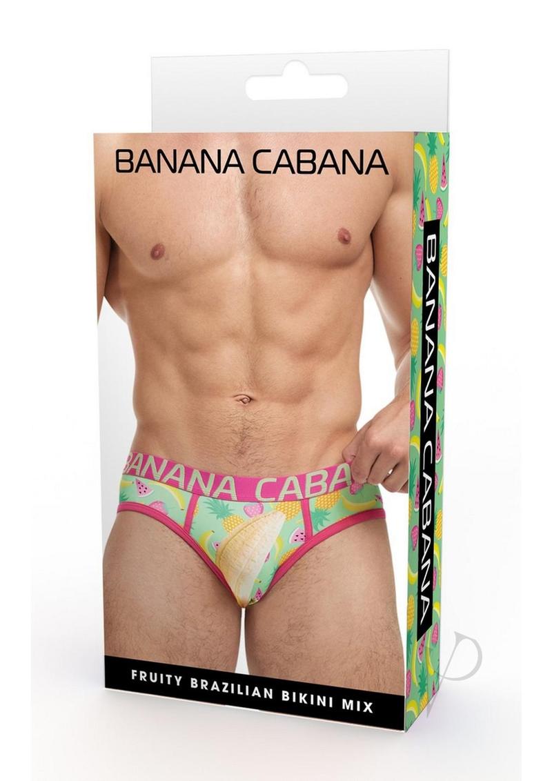 Banana Cabana Bikini Set - Tropical Fruit Print Swimwear for Women, Medium/Large Size, Vibrant Multicolor Two-Piece Bathing Suit - Perfect for Beach Vacation, Pool Party & Summer Getaways